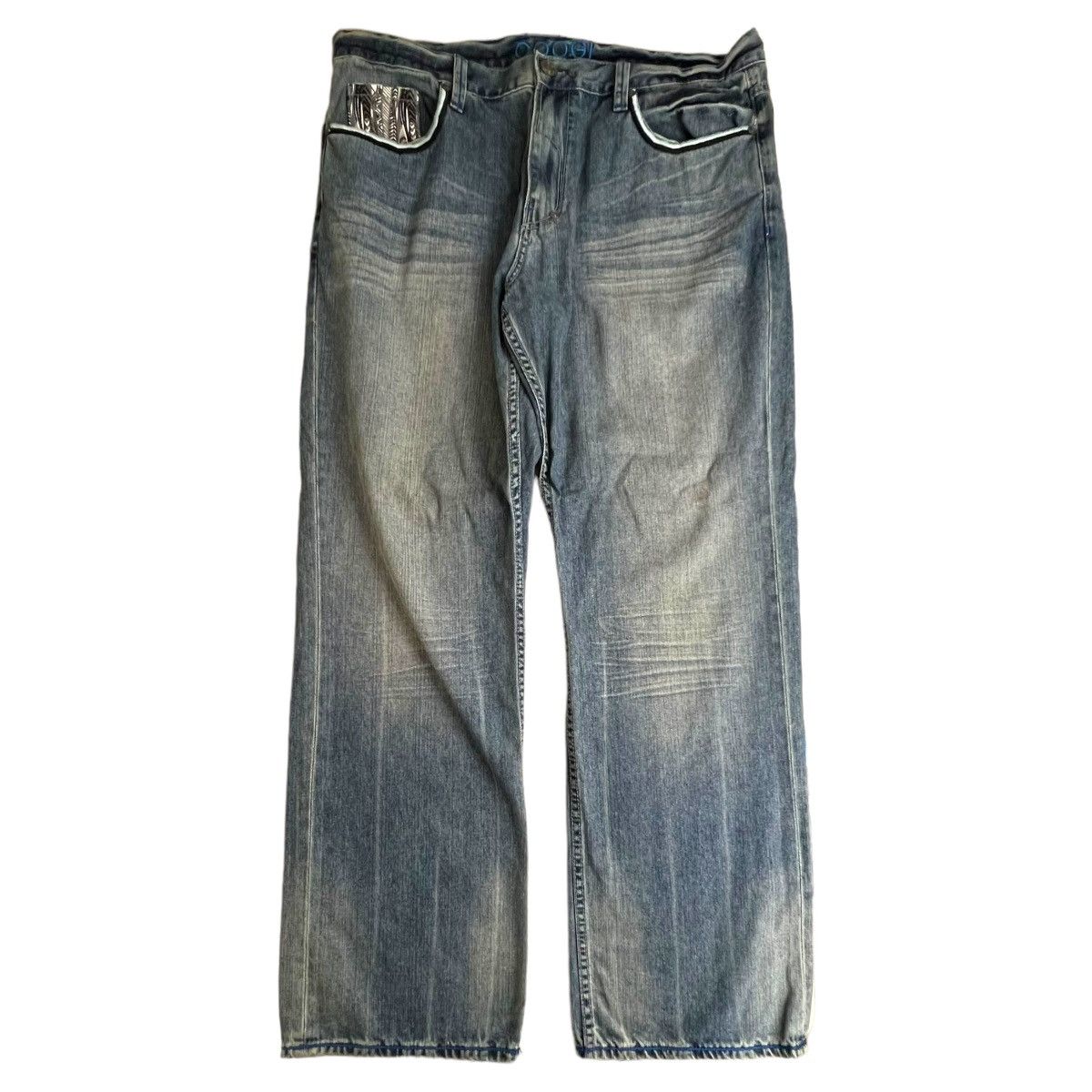 Coogi Coogi Medium Wash Embroidered Pocket Baggy Y2K Jeans 40 X 35 Size US 40 / EU 56 - 2 Thumbnail
