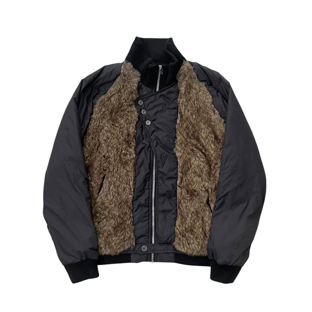 00’s DIESEL Fur Black Bomber Jacket
