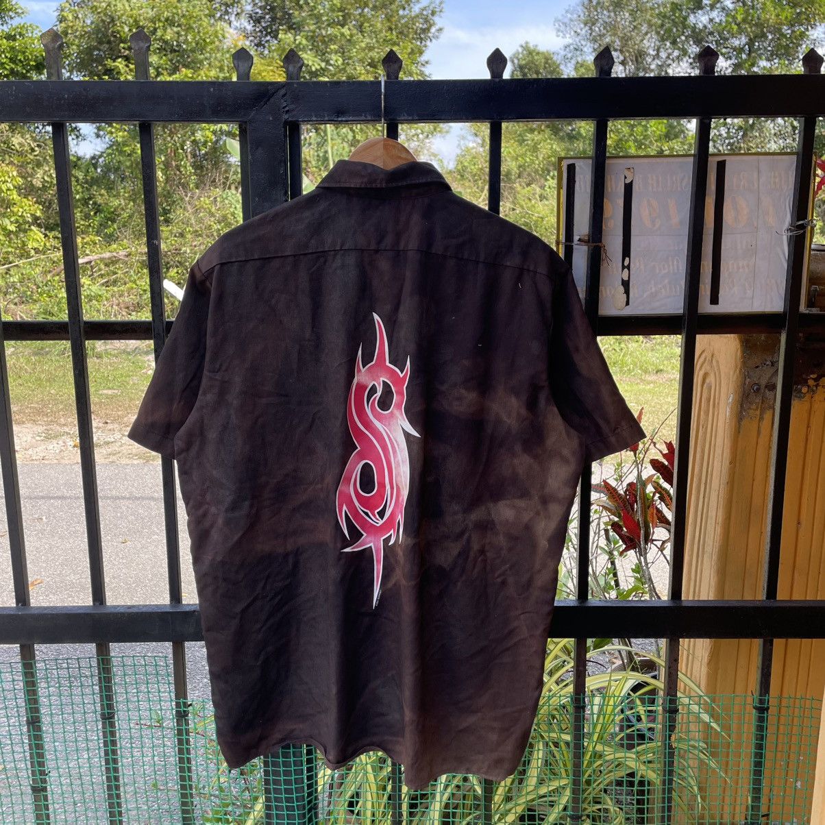 Slipknot 🔥Vintage 2000 Dickies X Slipknot Workers Buttons Shirts Size US XL / EU 56 / 4 - 1 Thumbnail