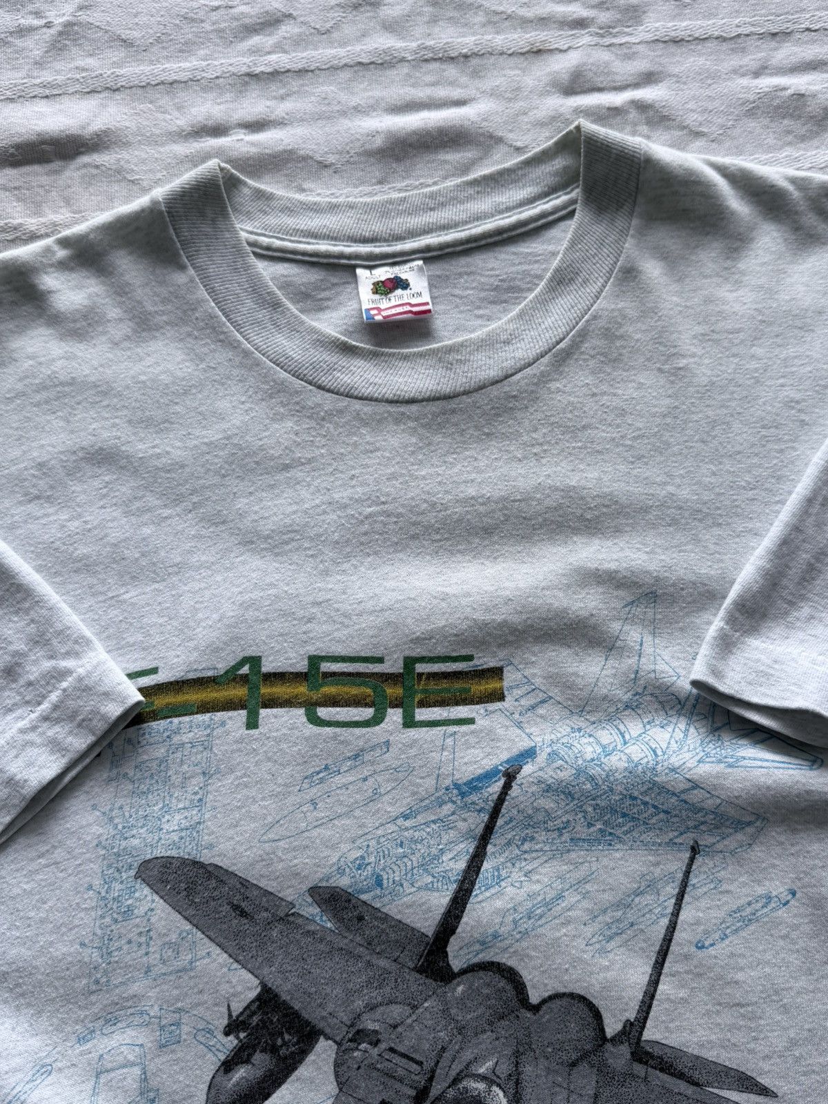 Vintage Vintage 1993 F-15E Eagle Military Air Force T-Shirt Tee Size US L / EU 52-54 / 3 - 4 Thumbnail