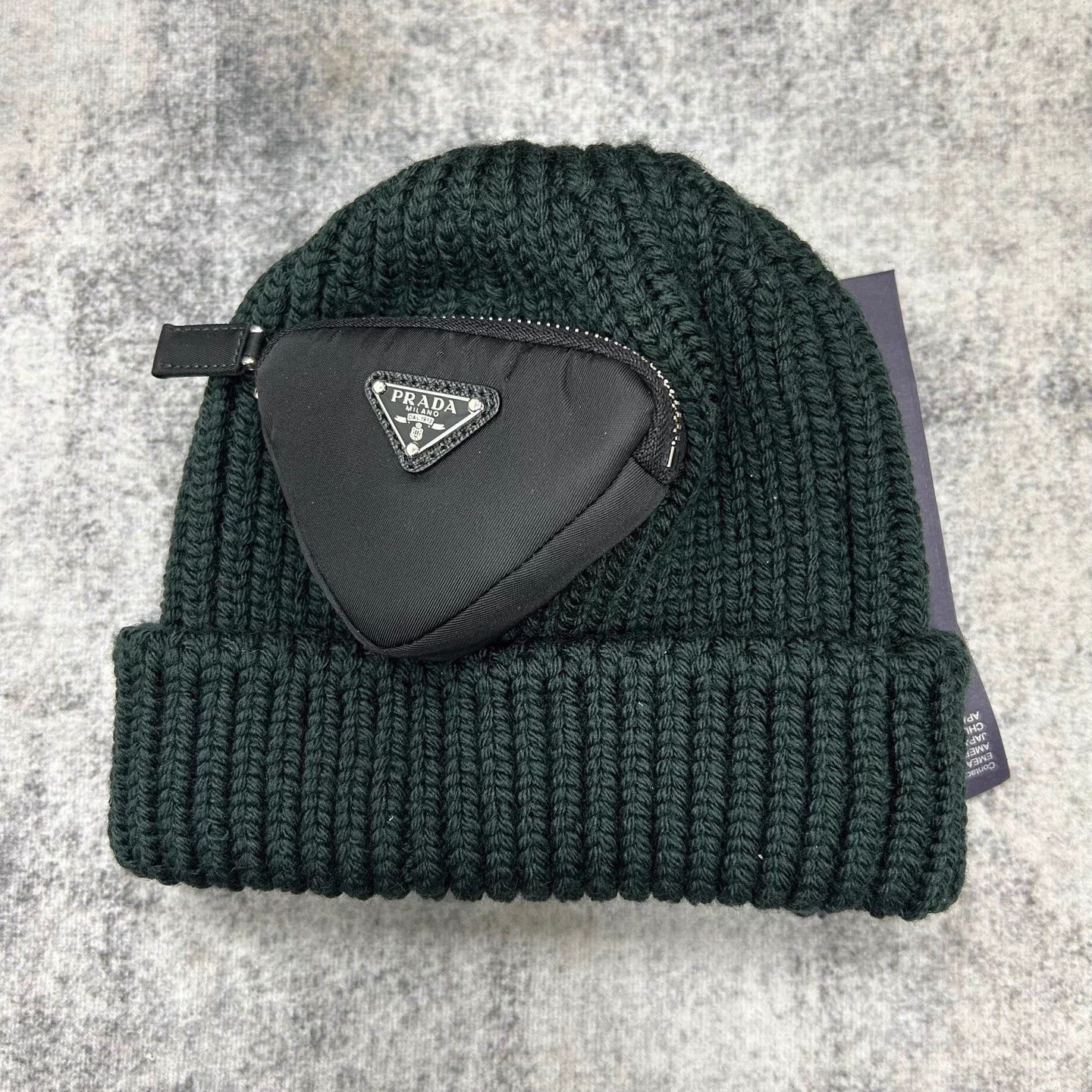 Prada Prada Metal Tag Pocket Beanie New With Tags Size ONE SIZE - 1 Thumbnail