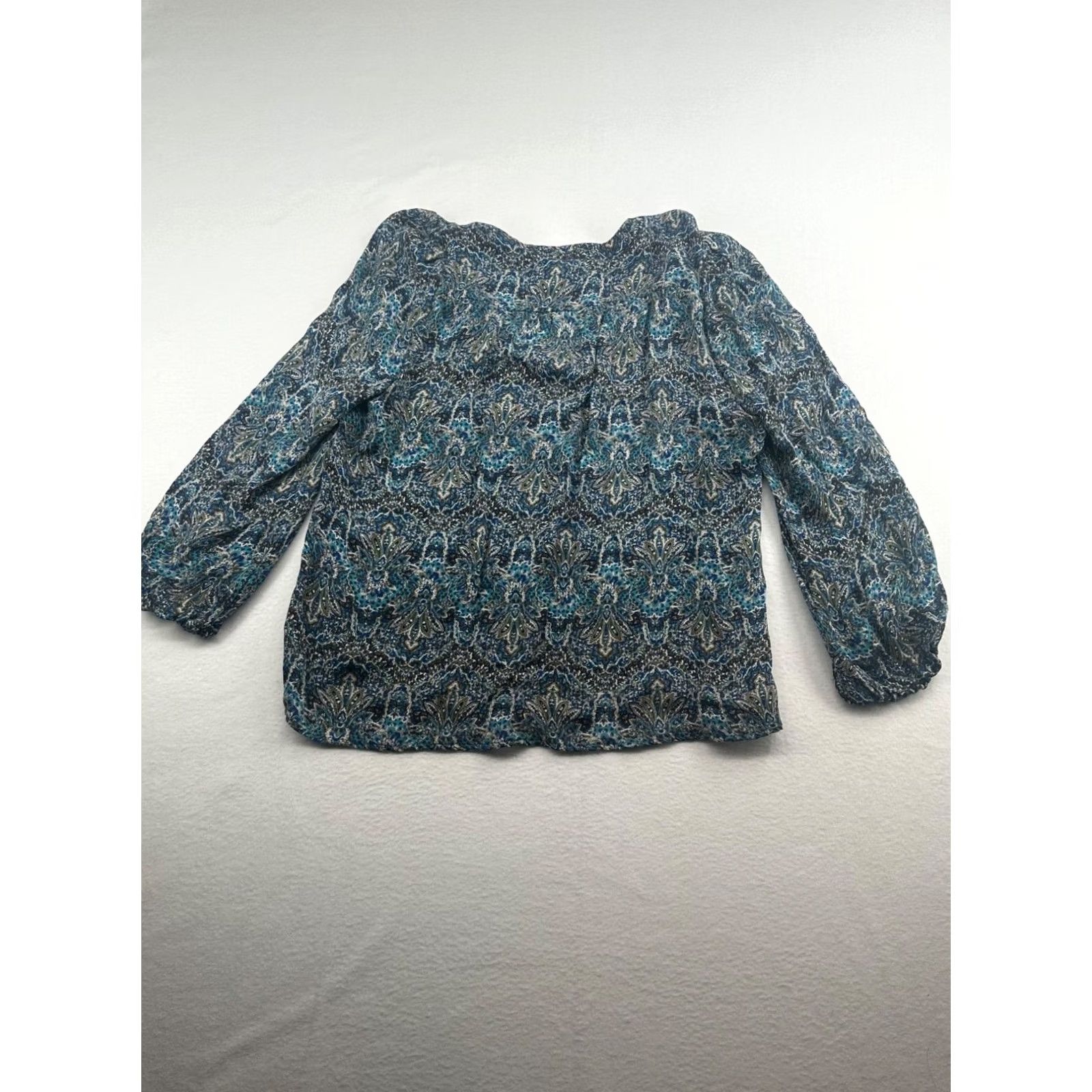 Joie JOIE Silk Blouse Paisley Print Blue Size L Womens Size L / US 10 / IT 46 - 3 Thumbnail