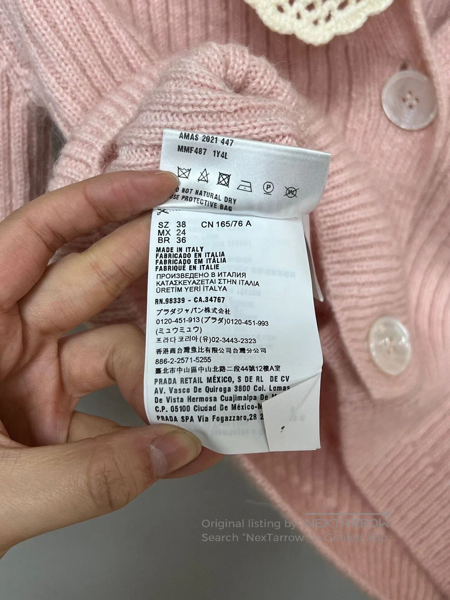 Miu Miu pink puff sleeve cardigan by Miu Miu. Size S / US 4 / IT 40 - 5 Thumbnail