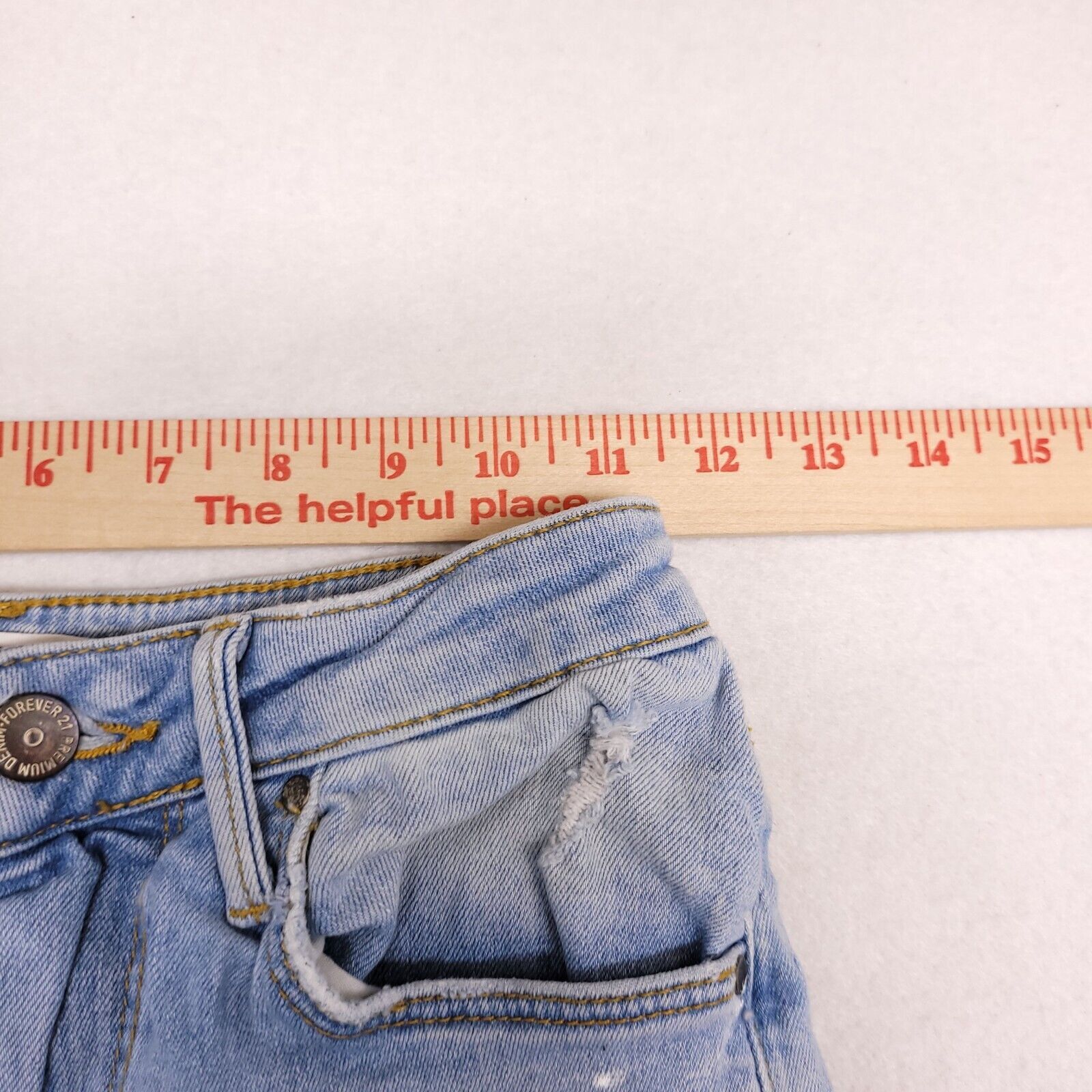 Forever 21 Forever 21 Button Zip Casual Denim Jeans Womens Size 25 Blue Size 23" - 8 Thumbnail