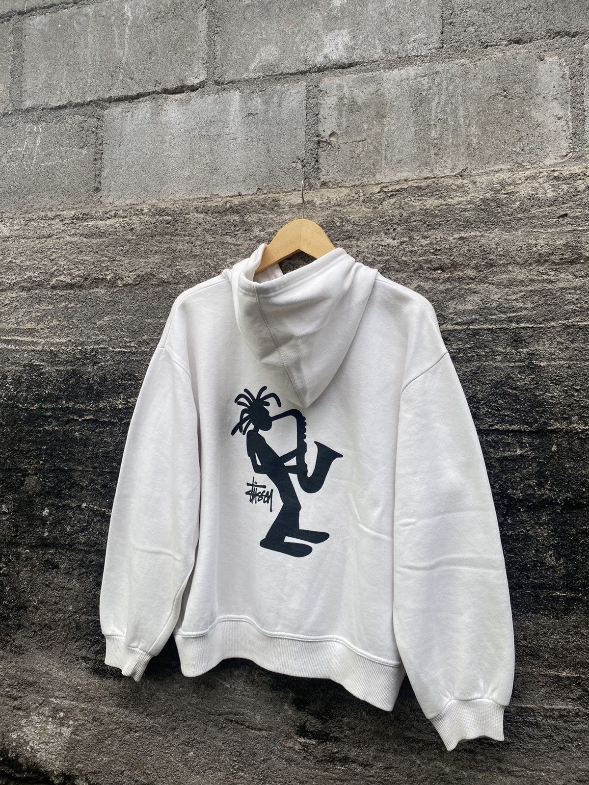 Stussy Vintage 90s Stussy Saxophone Pullover Hoodie Size US L / EU 52-54 / 3 - 3 Thumbnail