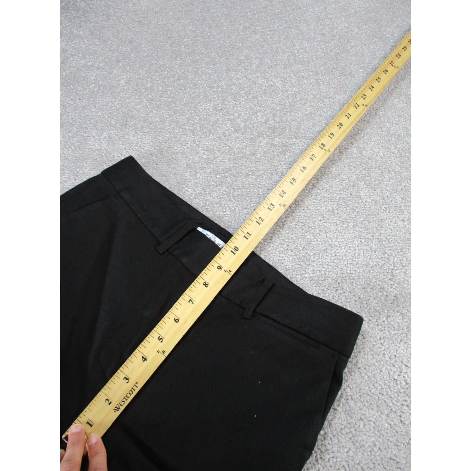 Frame VINTAGE FRAME Dress Pants Womens Size 2 Black Slim Straight Cotton Spandex Twill 90s Womens Size 26" / US 2 / IT 38 - 6 Thumbnail