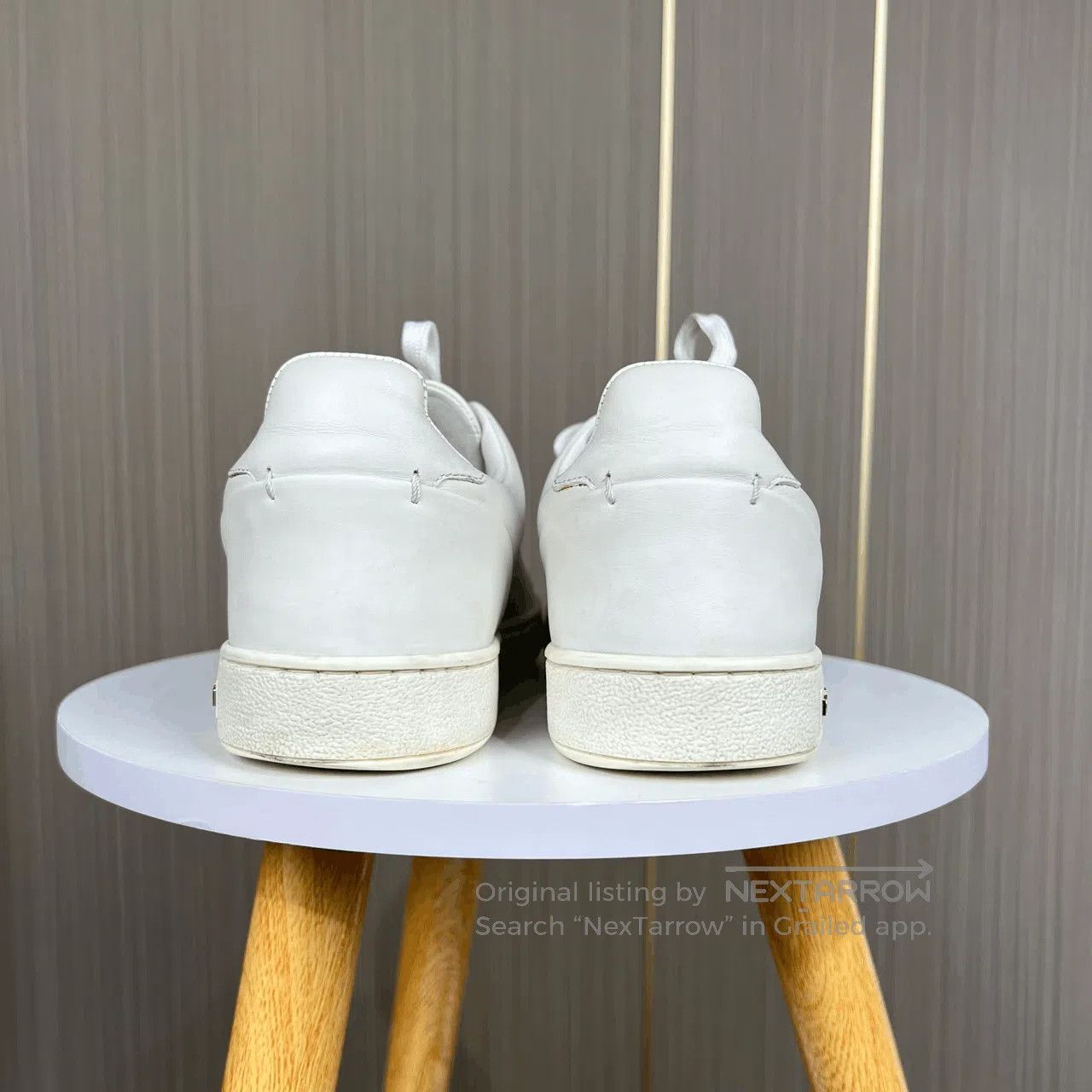 Louis Vuitton Louis Vuitton Metal Logo White Sneakers. Size US 5.5 / IT 35.5 - 4 Thumbnail
