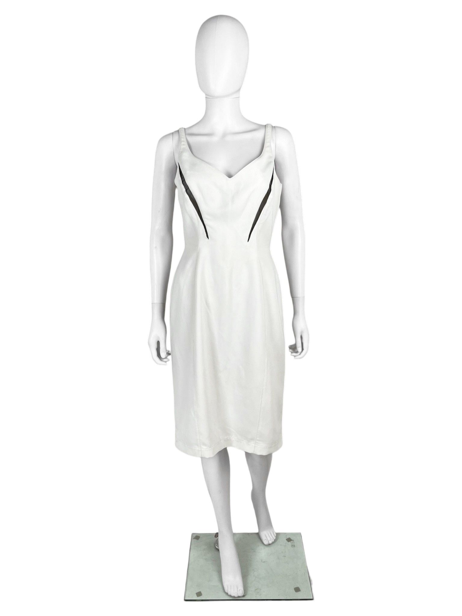 Thierry Mugler Thierry Mugler S/S 1999 White Cut-Out Cocktail Dress Size M / US 6-8 / IT 42-44 - 1 Thumbnail