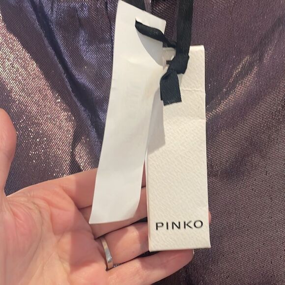 Pinko Pinko purple metallic trousers with contrasting satin NWT 4 Size 27" / US 4 / IT 40 - 8 Thumbnail