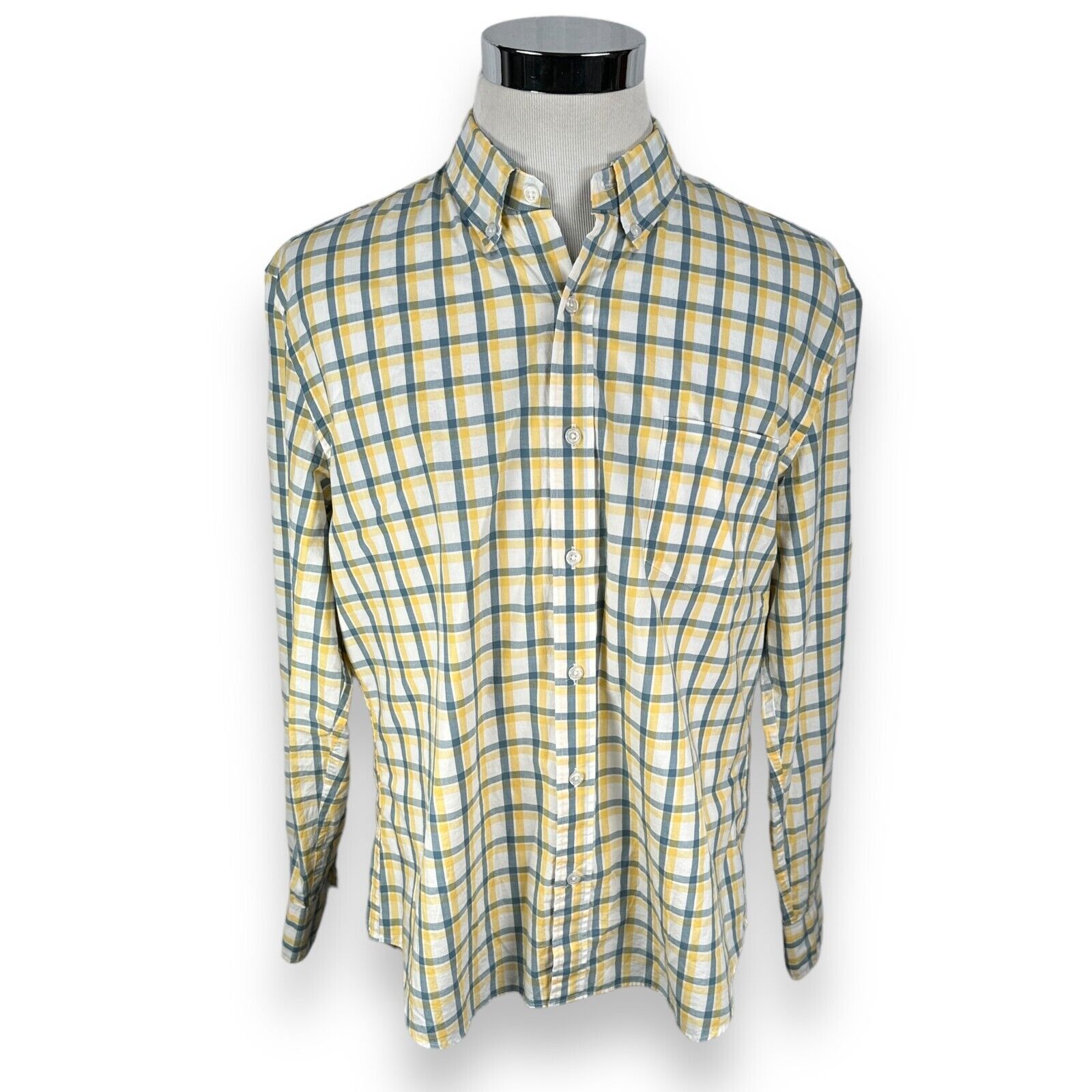 J.Crew J.Crew Shirt Men's XL Yellow Plaid Cotton Slim Button Down Size US XL / EU 56 / 4 - 1 Thumbnail