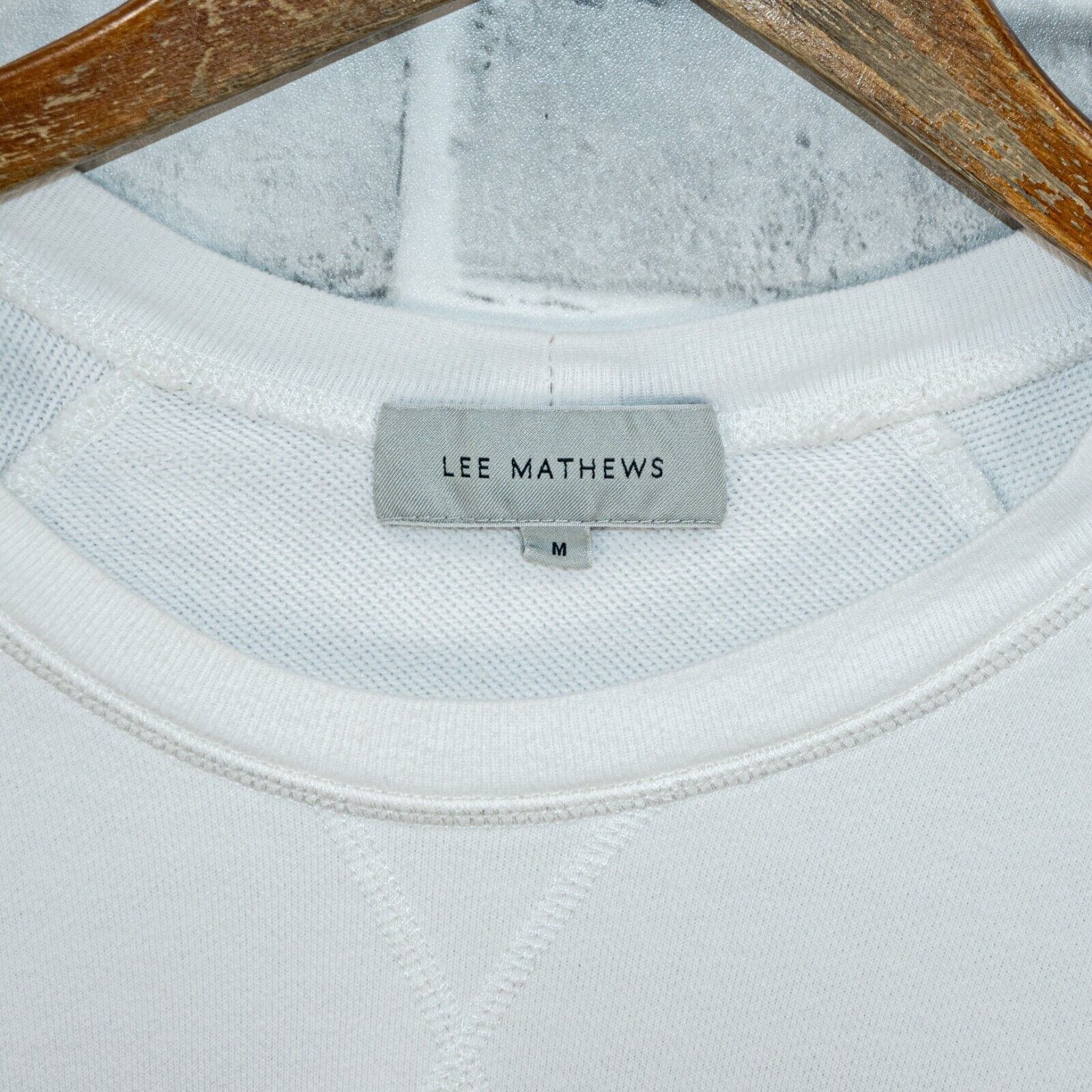 Lee Mathews LEE MATHEWS Crew Neck Pullover Sweatshirt split side White Size M / US 6-8 / IT 42-44 - 4 Thumbnail