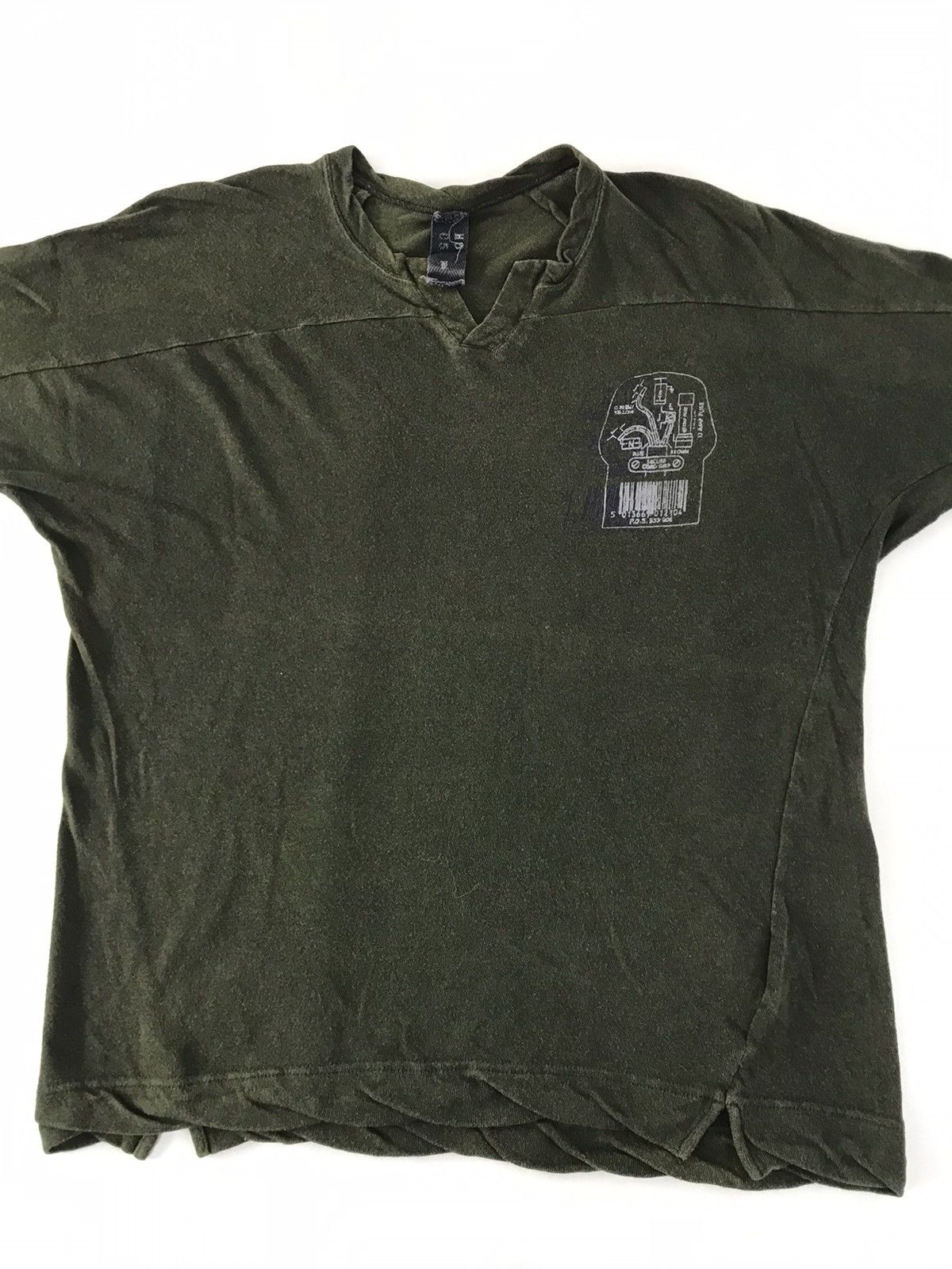 Japanese Brand Hemp Tee 50% Hoo E Electrical Diagram Henley Neck Size M / US 6-8 / IT 42-44 - 3 Thumbnail