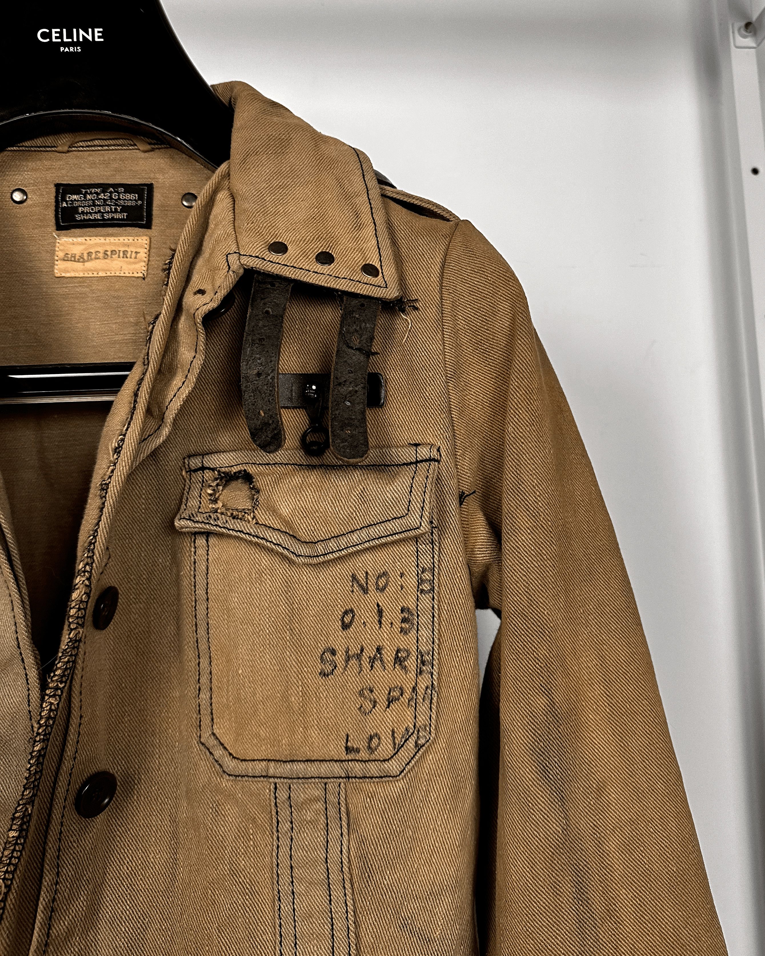 Share Spirit Homme Share Spirit Military Chainmail Distressed Field Jacket Size US M / EU 48-50 / 2 - 7 Thumbnail