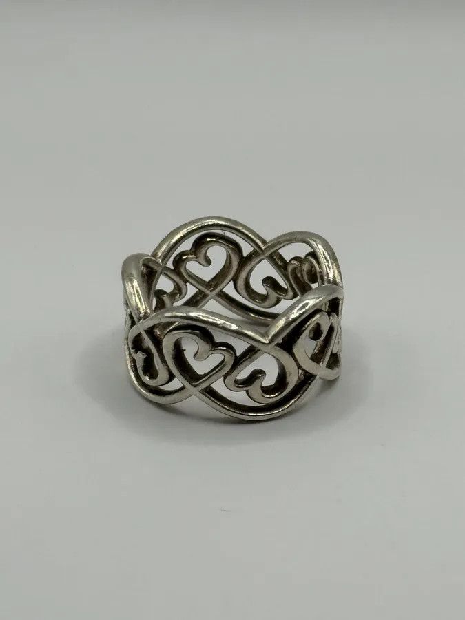 Tiffany & Co. × Vintage Tiffany & Co. Love Hearts Silver 925 Ring Size ONE SIZE - 3 Thumbnail