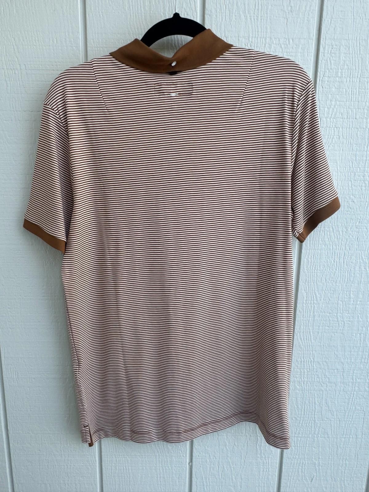 Rag & Bone Rag and Bone Men's Interlock Stripe Polo Khaki (Size Medium) Size US M / EU 48-50 / 2 - 5 Thumbnail