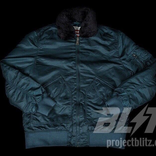 Supreme FW15 SUPREME FUR COLLAR TANKER JACKET DARK NAVY L Size US L / EU 52-54 / 3 - 1 Thumbnail