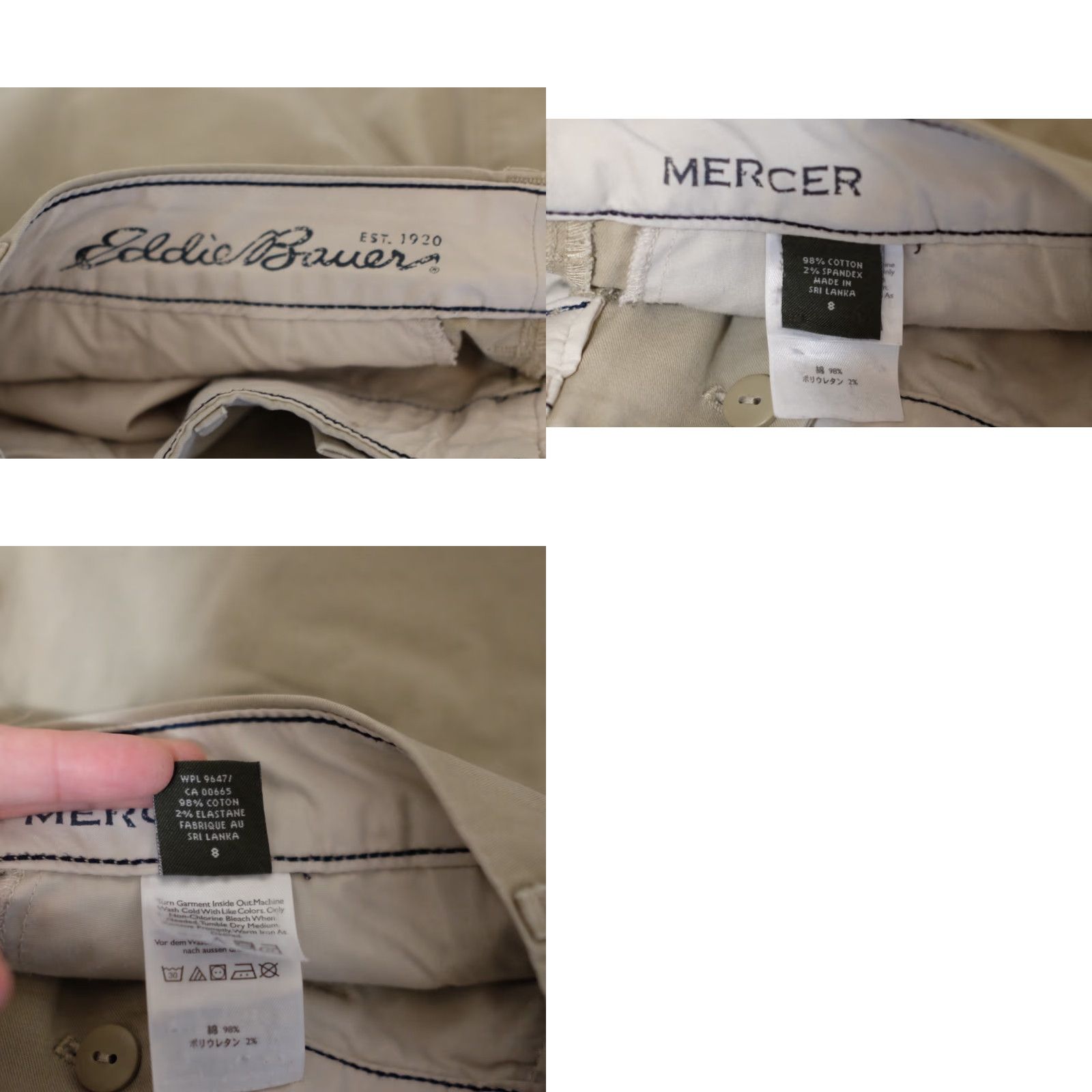 Eddie Bauer Eddie Bauer Mercer Fit Pants Beige Straight Leg Stretch Casual Womens 8 #A19-7 Size 30" / US 8 / IT 44 - 8 Thumbnail