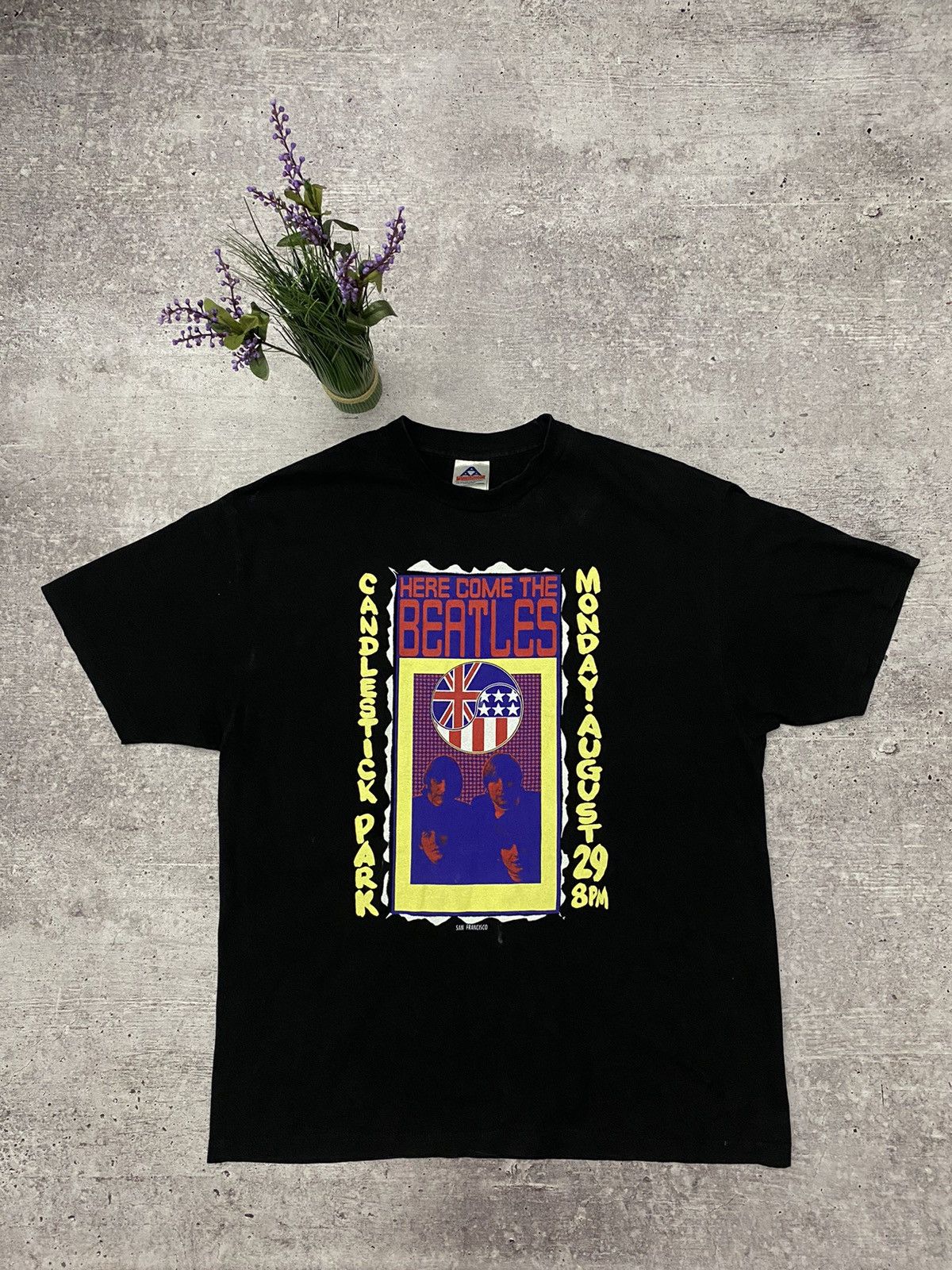 image of Band Tees x Vintage The Beatles Vintage 2000’S T Shirt in Black, Men's (Size XL)