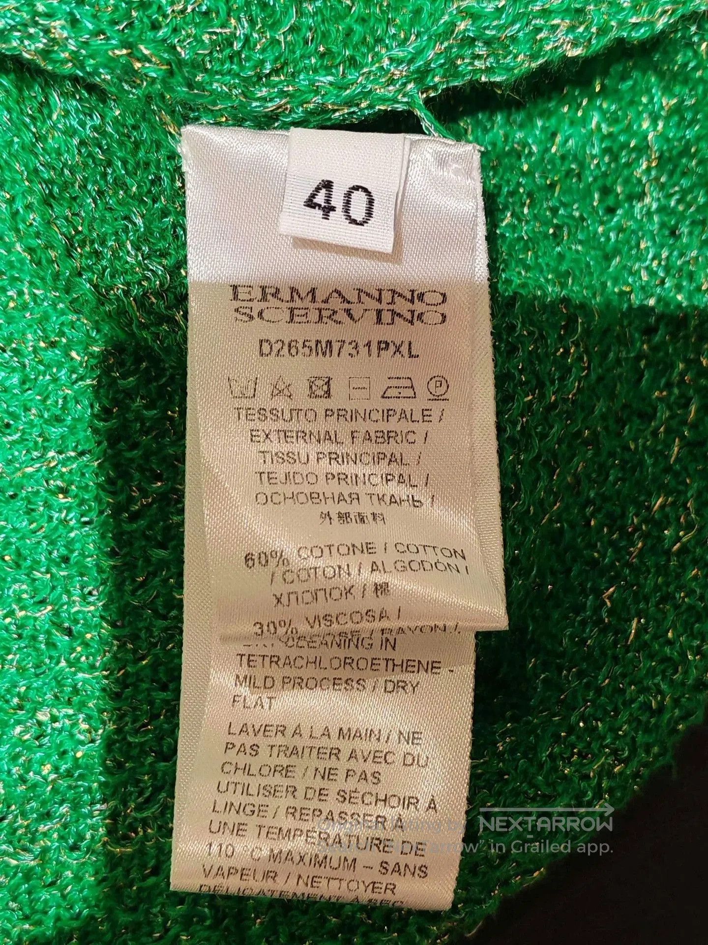 Ermanno Scervino Ermanno Scervino Green V-Neck Knit Top. Size S / US 4 / IT 40 - 6 Thumbnail
