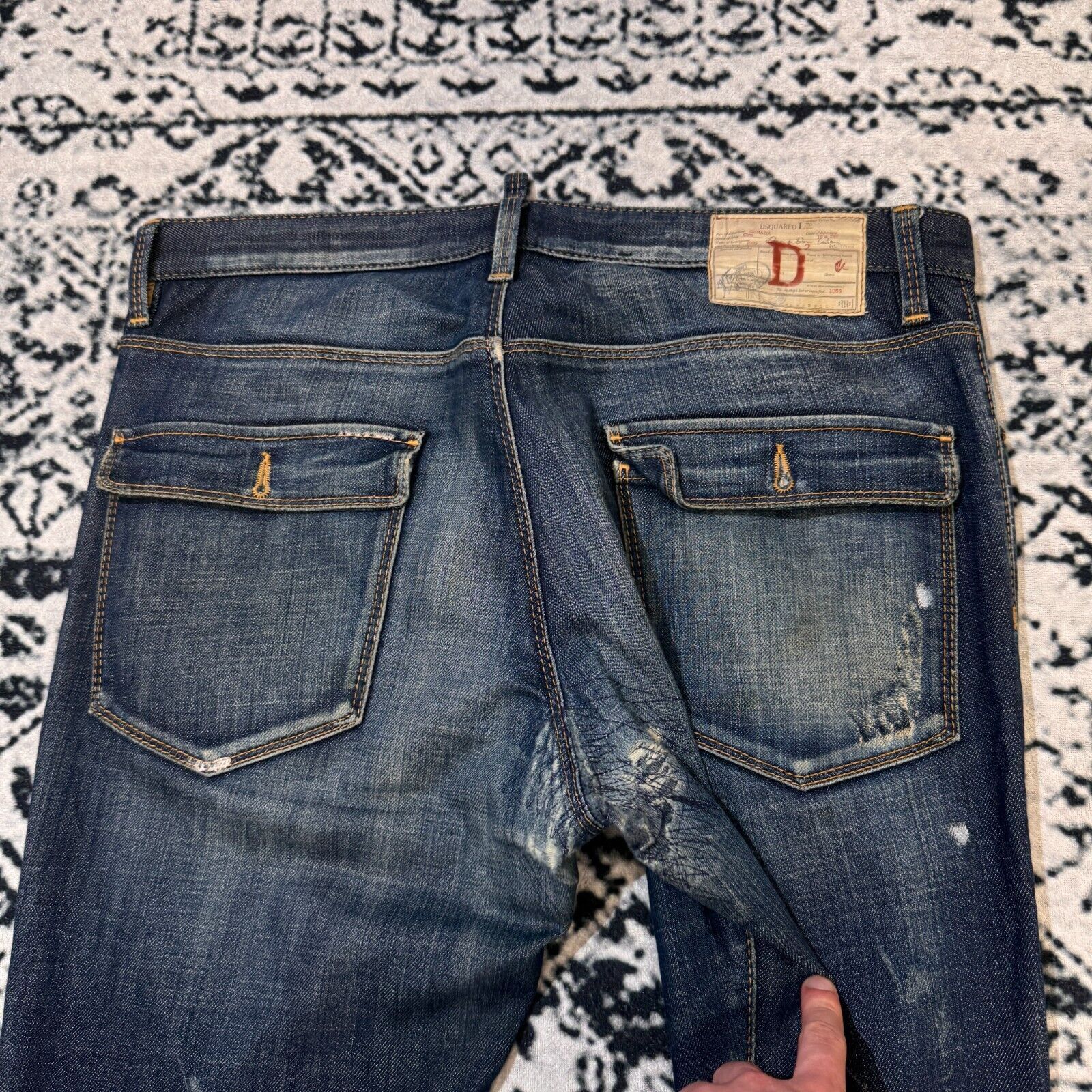 Dsquared2 × Vintage Dsquared2 Blue Cotton Denim Pants Size 48 IT Faded Ripped Size US 35 - 18 Thumbnail