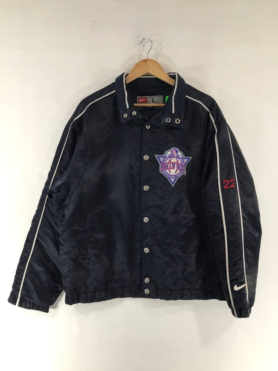Japanese Brand × Nike × Vintage Vintage Nike Shinea Baseball Bomber Jacket Size US L / EU 52-54 / 3 - 1 Thumbnail