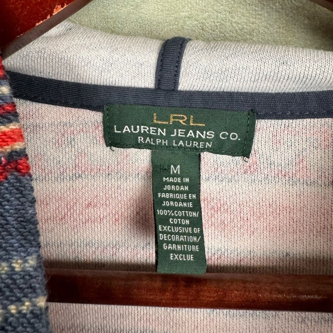 Ralph Lauren × Vintage VTG Ralph Lauren Striped Hooded Pullover M Lauren Jeans Co Size M / US 6-8 / IT 42-44 - 4 Thumbnail