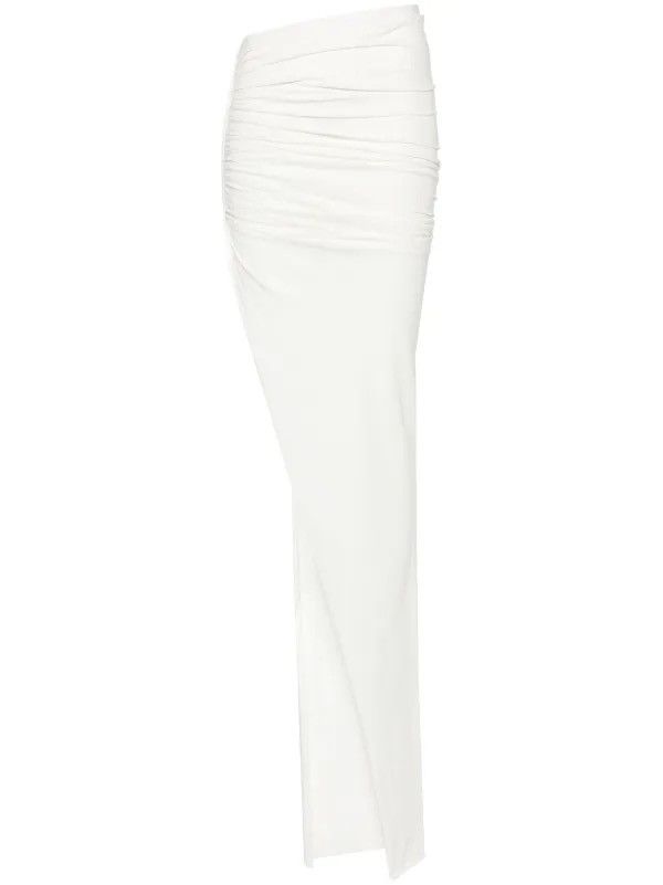 Rick Owens × Rick Owens Drkshdw Last Size Rick Owens Edfu Gathered Detail Maxi Skirt Size 27" / US 4 / IT 40 - 1 Thumbnail