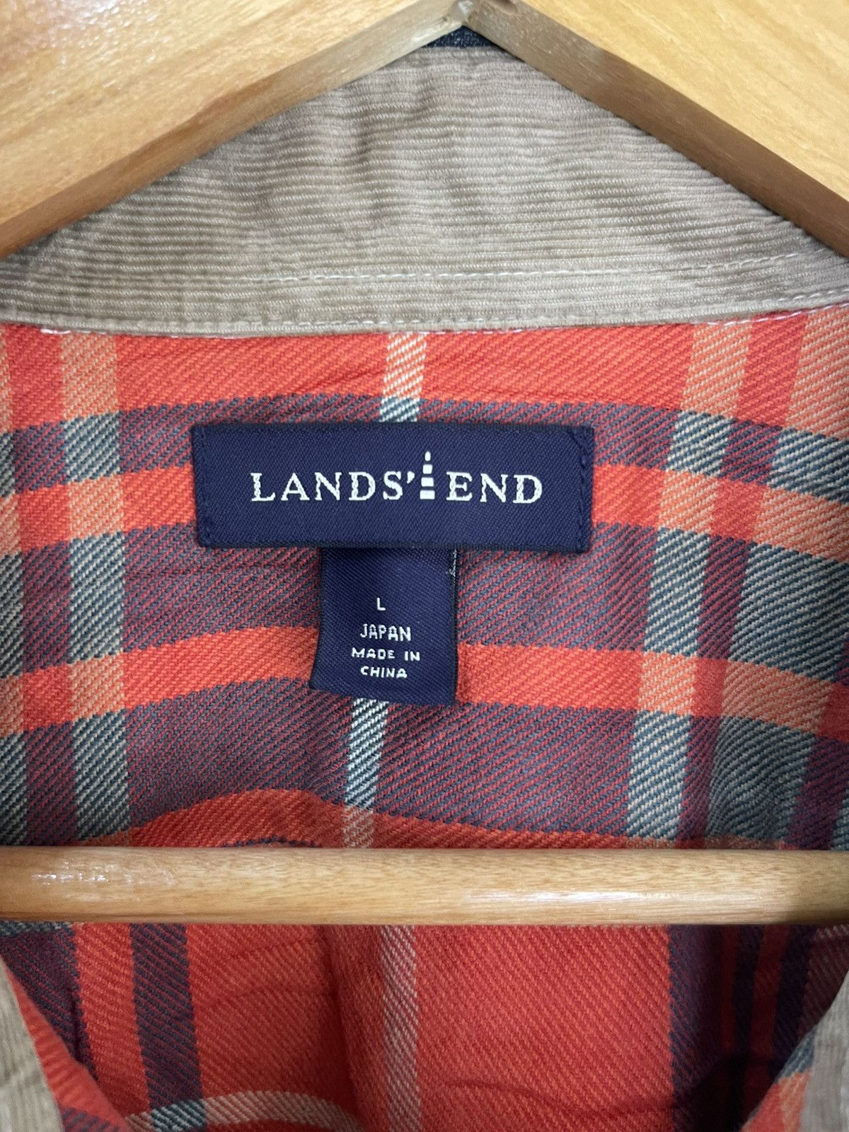 Japanese Brand × Lands' End × Vintage LAND’s END DENIM SHIRT BUTTON UP Size US L / EU 52-54 / 3 - 3 Thumbnail