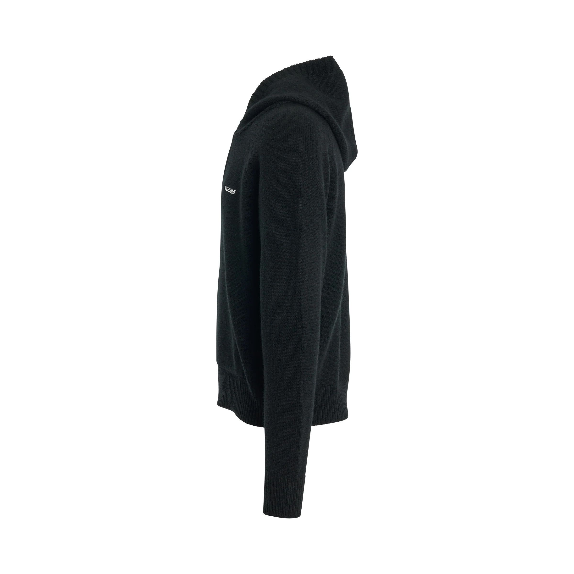 WE11DONE o1mris0824 Knit Hoodie in Black Size US L / EU 52-54 / 3 - 3 Thumbnail