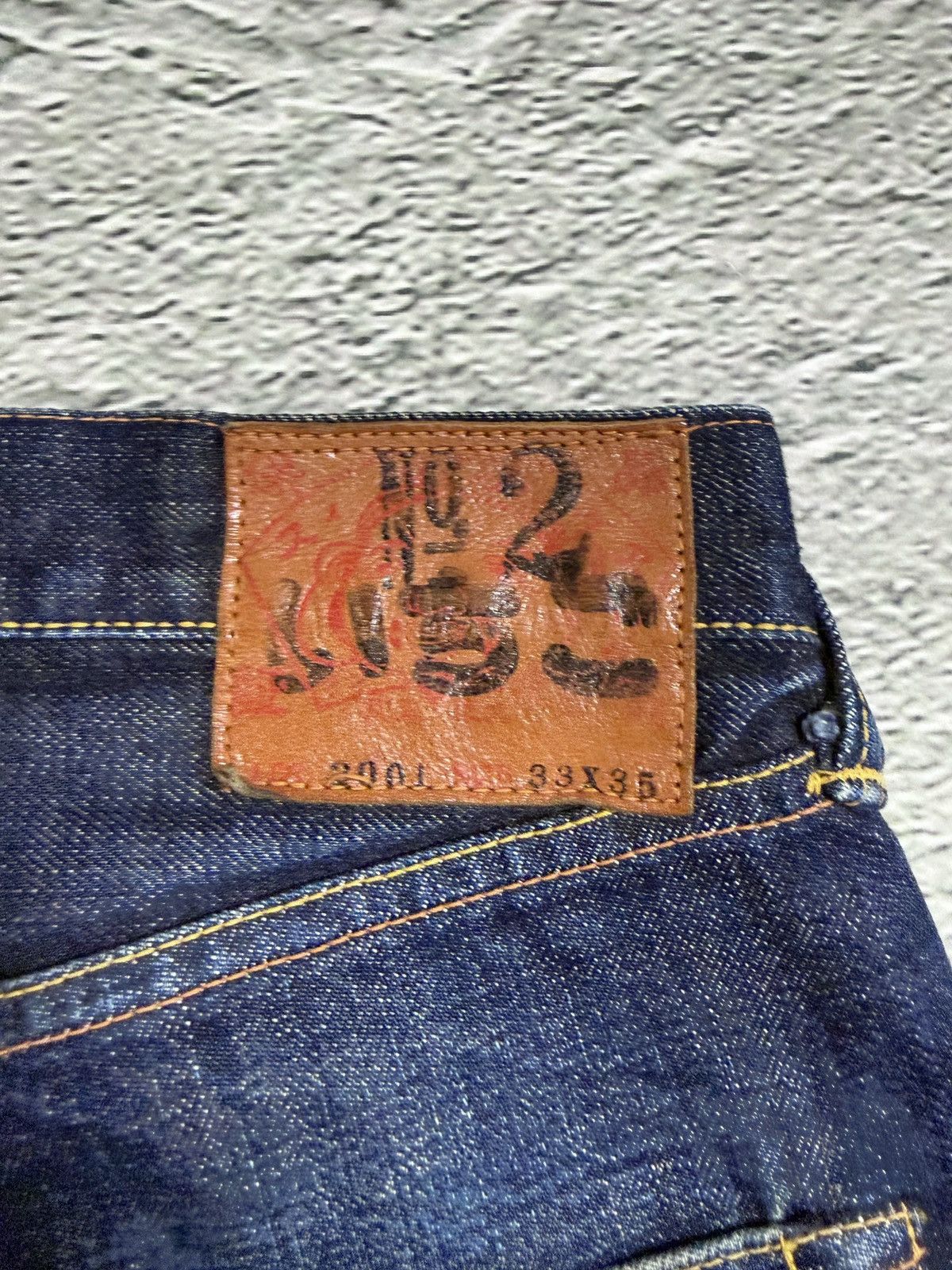 Evisu Evisu jeans daicock blue big logo selvedge denim Size US 31 - 5 Thumbnail