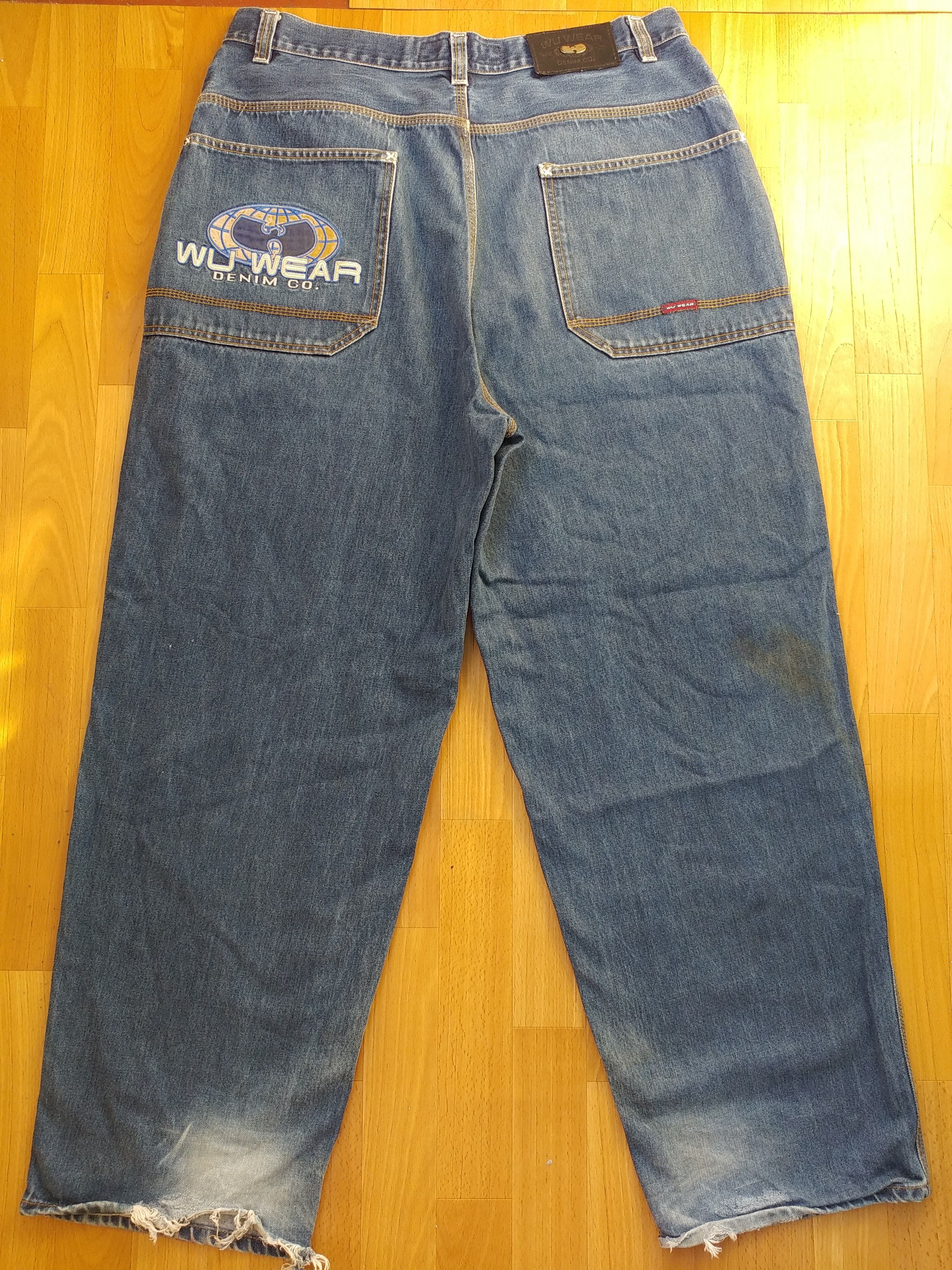 Wu-Tang Clan WU WEAR jeans, vintage hip hop baggy, 90s Wu-Tang