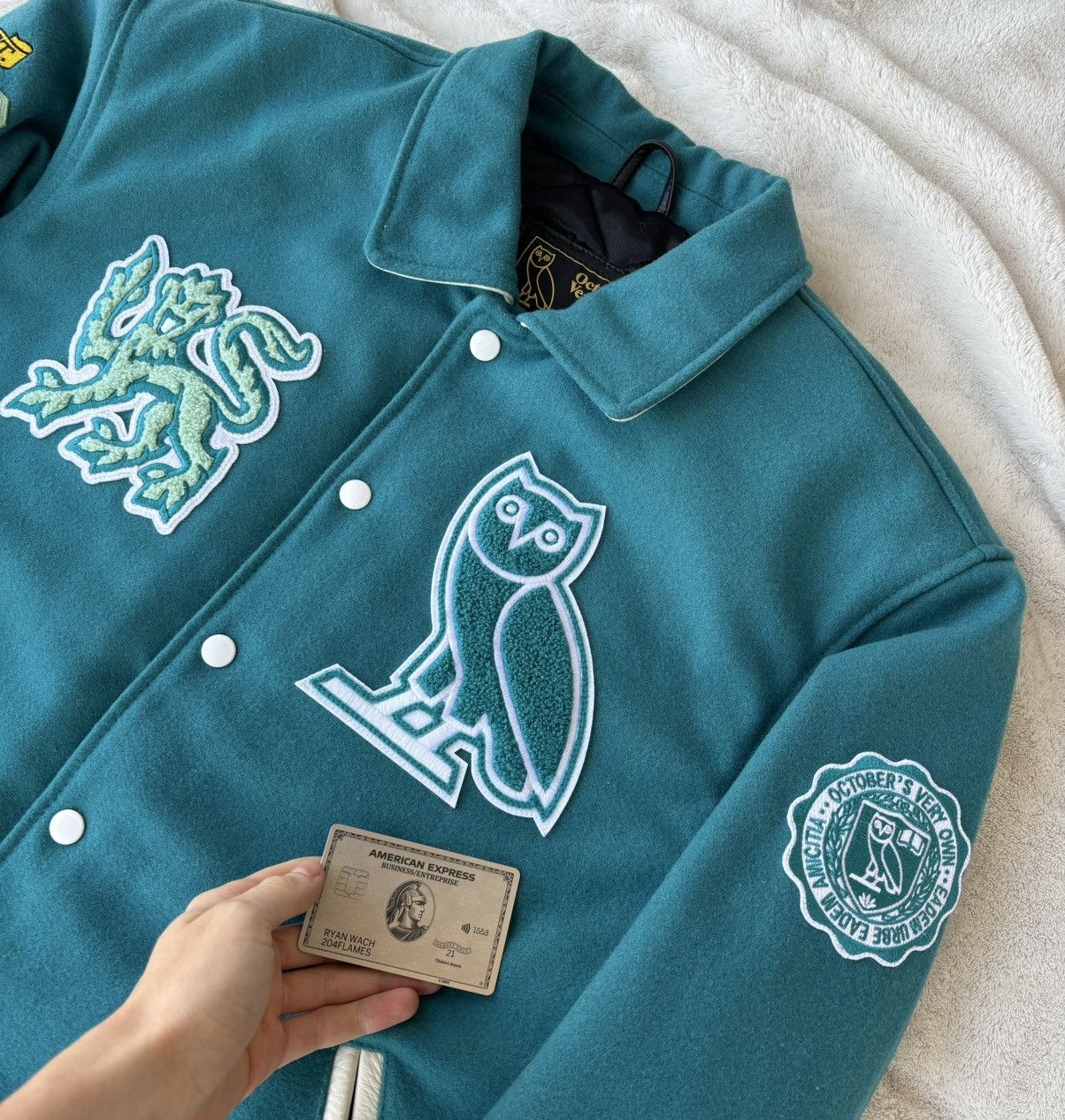 October's Very Own OVO x Cambridge University Teal Varsity Jacket Size US XXL / EU 58 / 5 - 3 Thumbnail