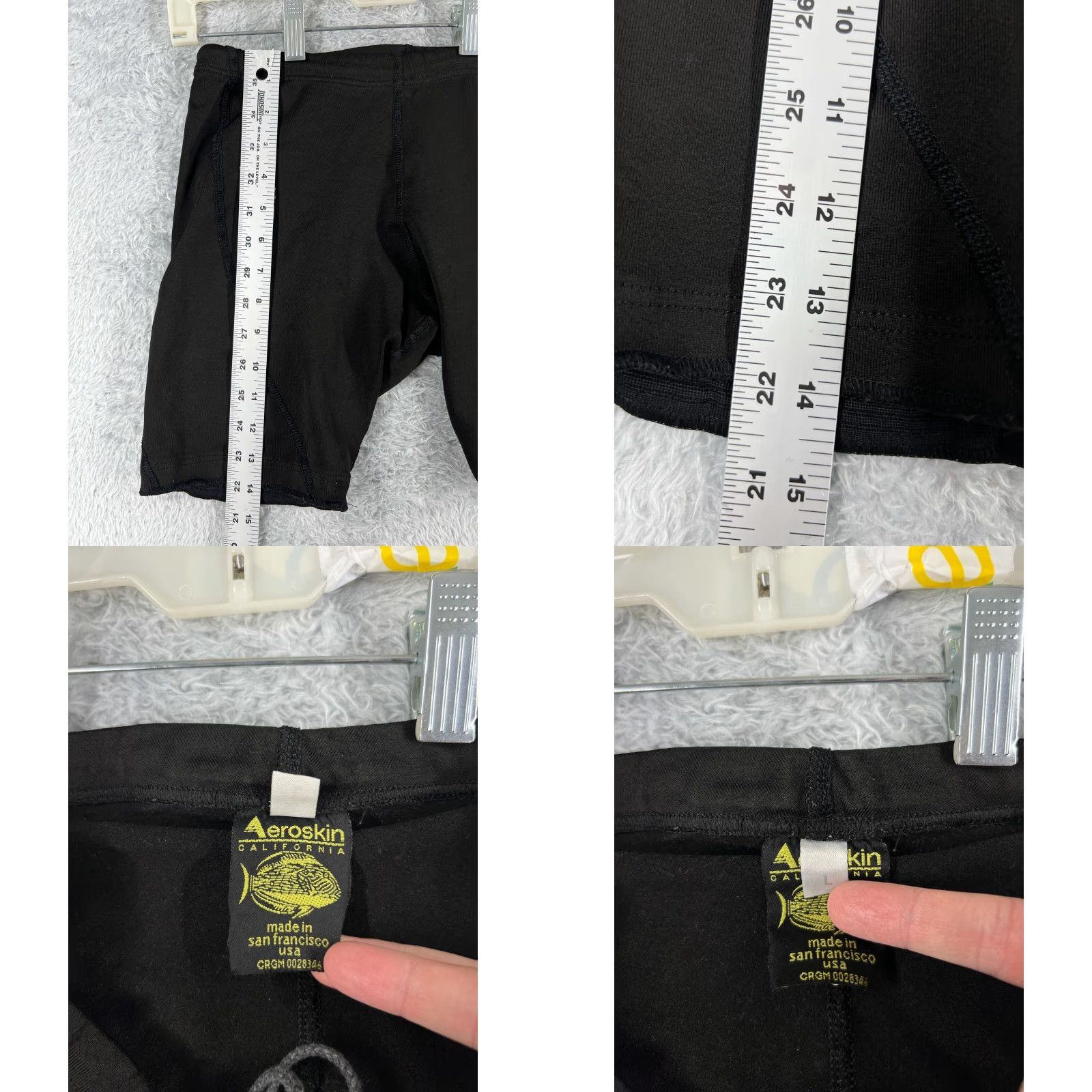 Vintage Aeroskin Bottom Jammer Men L Black Polyester Spandex Swim Short Competition Lifeguard Training Water Polo Reading Read Size US 33 - 8 Thumbnail