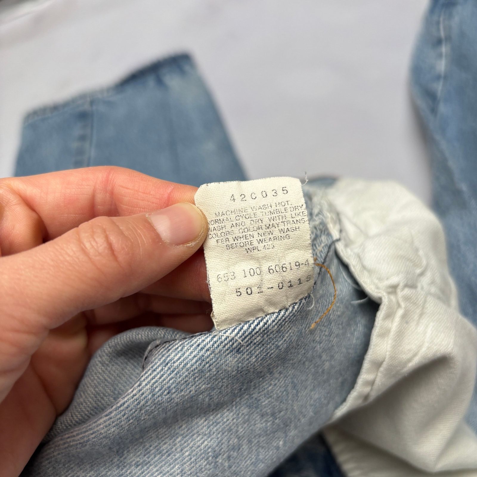 Levi's Vintage 80s Levi's 501 Distressed Straight Leg Jeans 33x32.5 Size US 33 - 12 Thumbnail