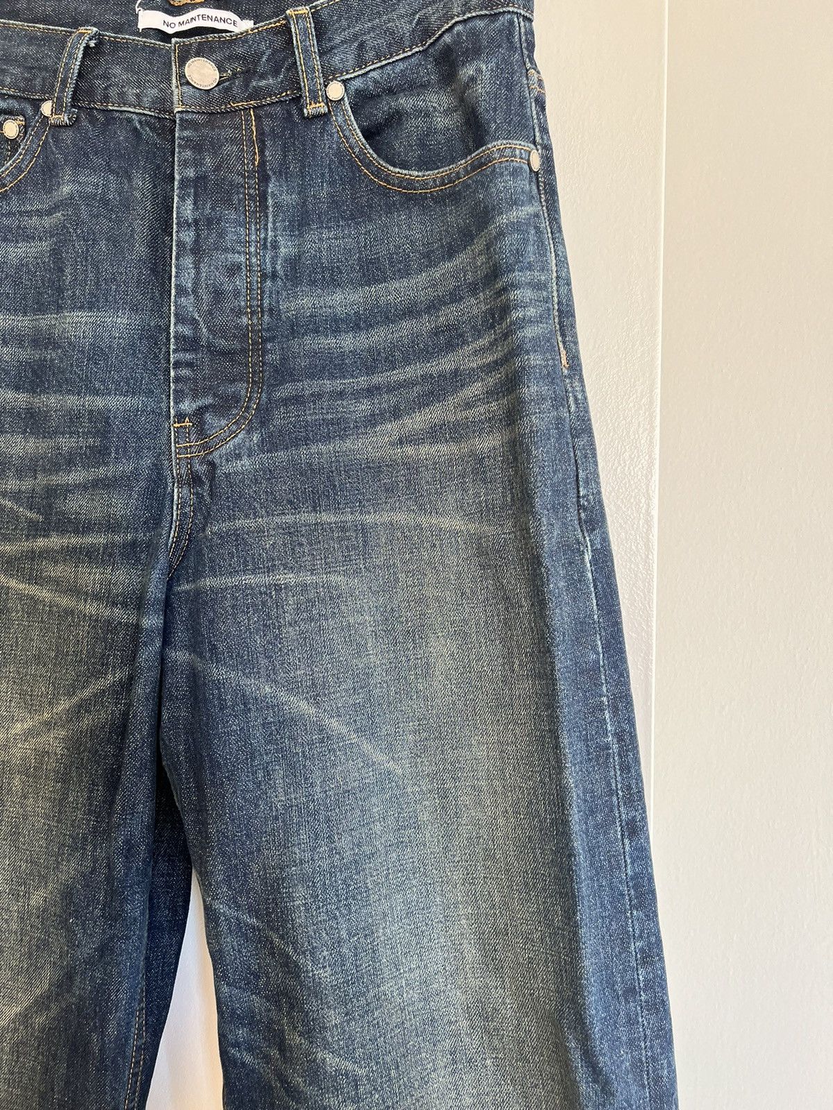 No Maintenance No Maintenance Dark wash Japanese Baggy Denim