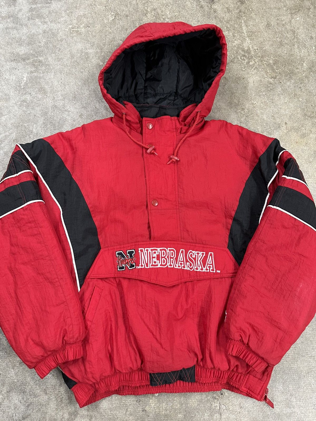Starter Vintage 90s Starter Nebraska Cornhuskers Puffer Jacket Size US XL / EU 56 / 4 - 3 Thumbnail