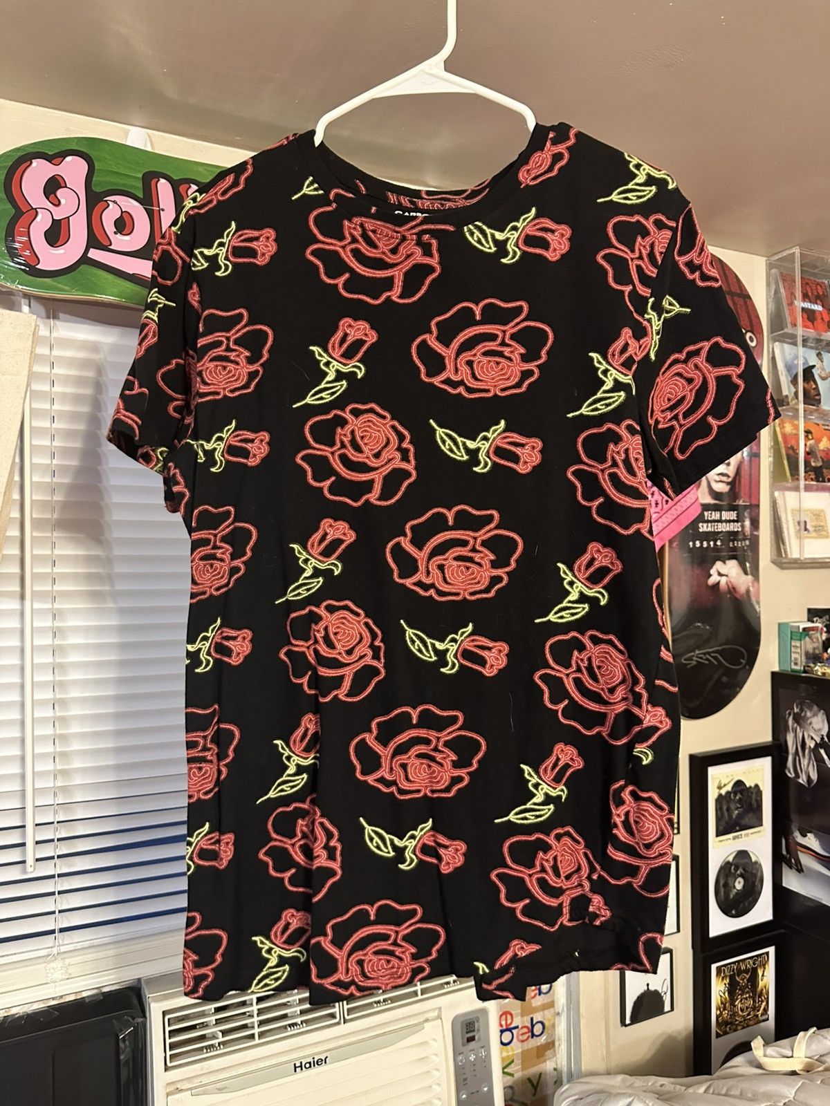 Carbon CARBON: All Over Neon Rose T Shirt Size US M / EU 48-50 / 2 - 1 Thumbnail