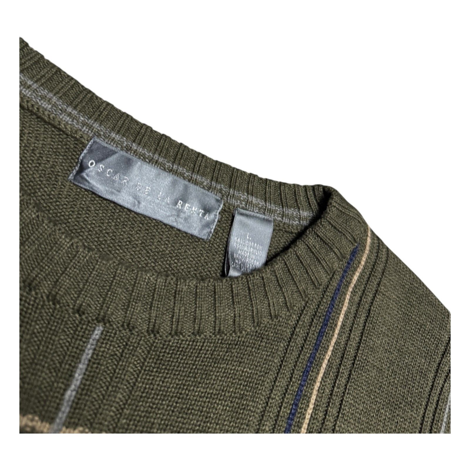 Oscar De La Renta OSCAR DE LA RENTA Designer Business Casual Sweater Large Size US L / EU 52-54 / 3 - 2 Thumbnail
