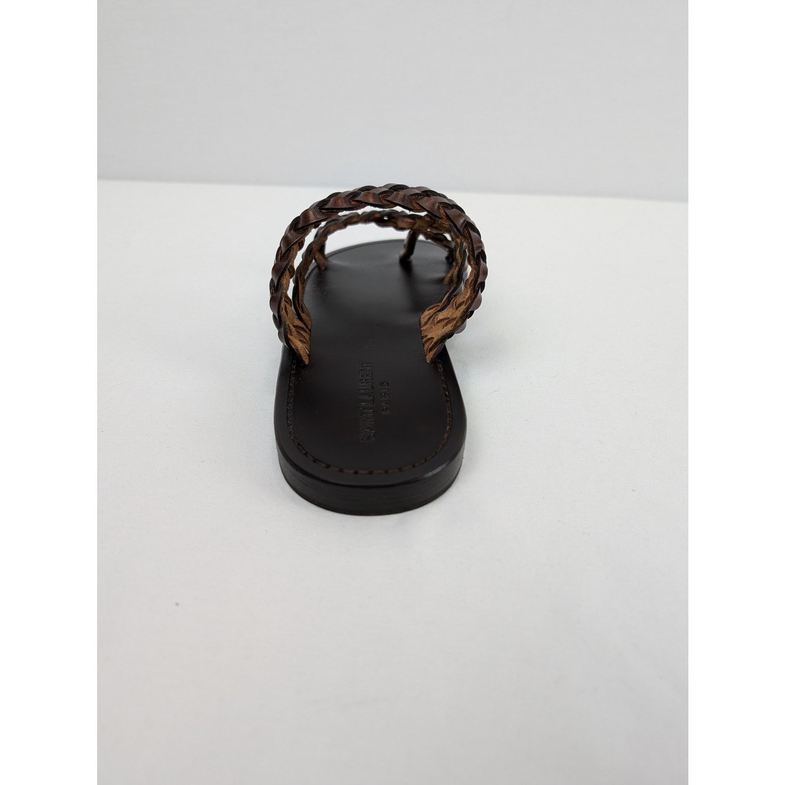Saint Laurent Paris o1rshd1 Neil 05 Sandal Slipper slide in Dark Brown Size US 11 / EU 44 - 16 Thumbnail