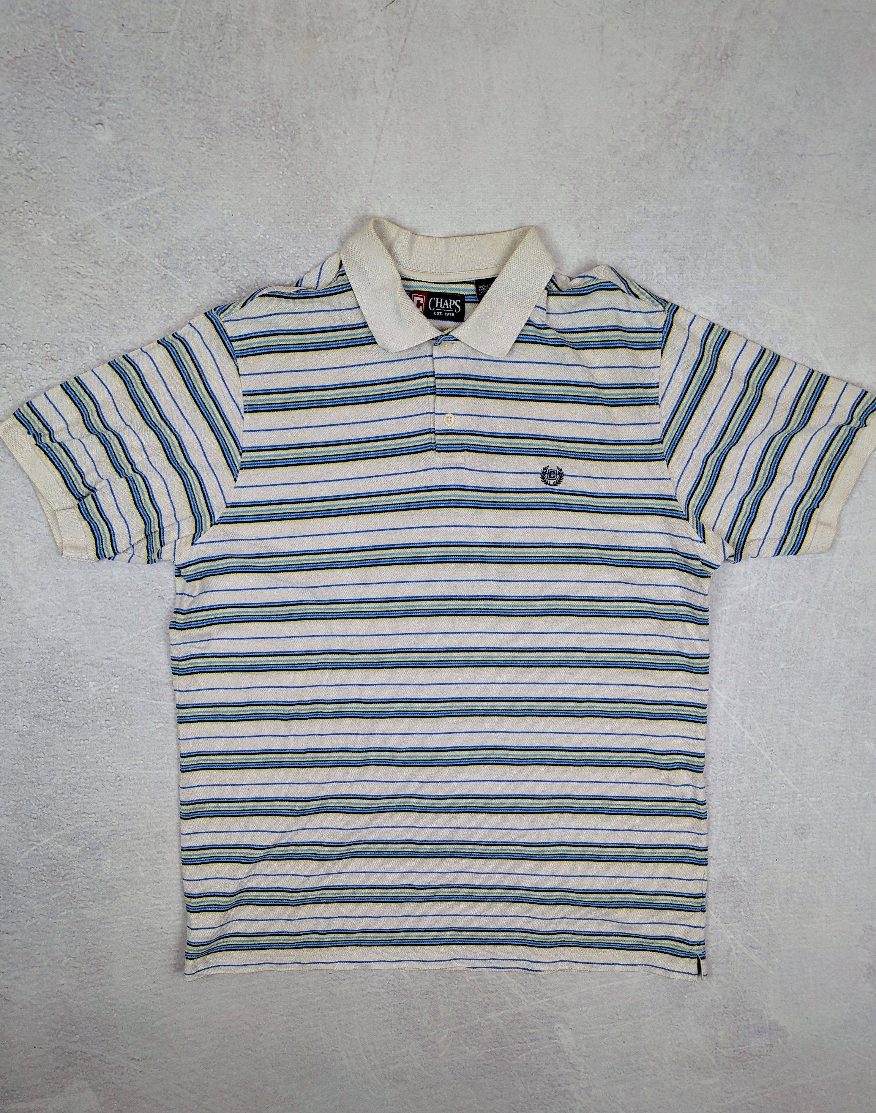 Chaps Ralph Lauren Chaps Vintage Striped Polo Shirt Size L Size US L / EU 52-54 / 3 - 2 Thumbnail
