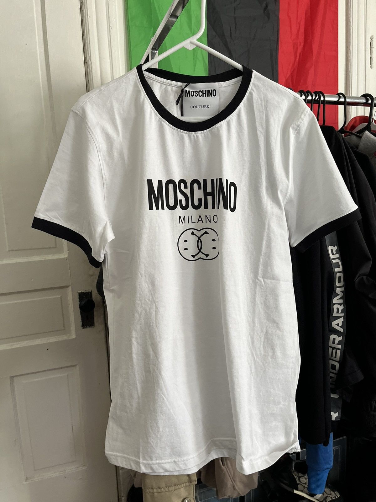 Moschino MOSCHINO Milano Double Smiley Tee Size US L / EU 52-54 / 3 - 1 Thumbnail