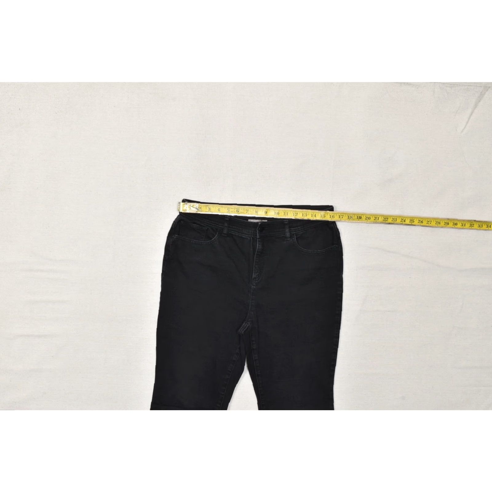 Vintage Chico's Fabulously Slimming Black Straight Leg Jeans Size 2 Short High Rise Stre Size 26" / US 2 / IT 38 - 4 Thumbnail