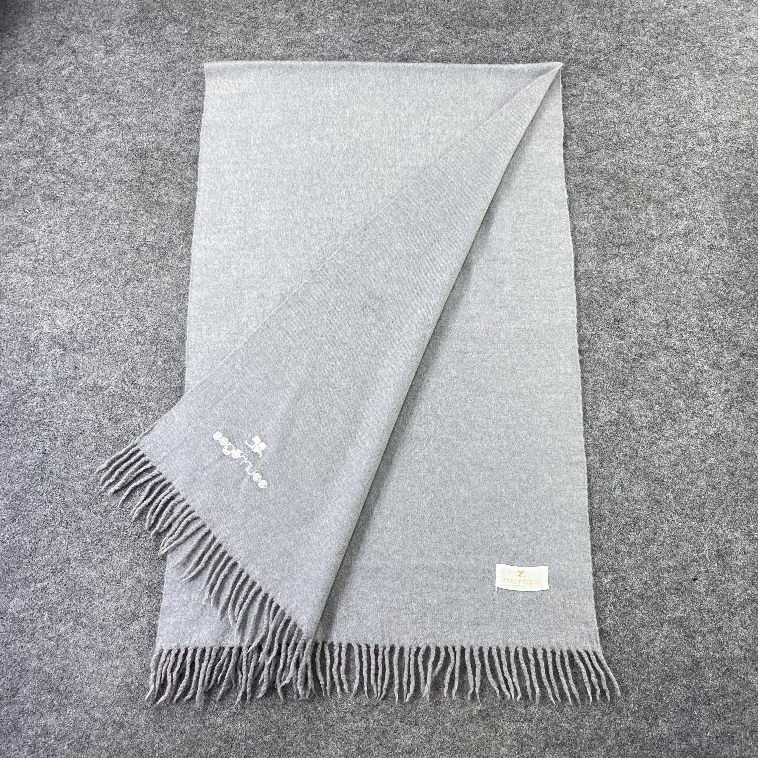 Courreges × Vintage Courreges Big Size Scarf / Muffler / Neckwear-K087 Size ONE SIZE - 4 Thumbnail