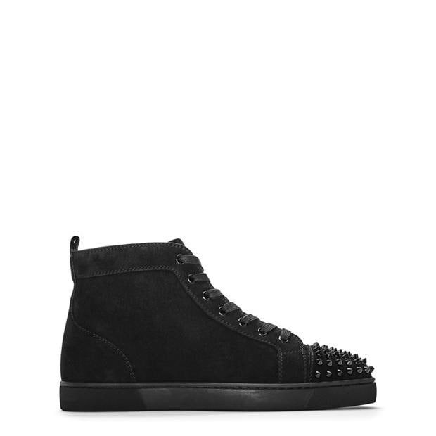 Christian Louboutin Louis Spikes Suede High-Top Sneakers Size US 7 / EU 40 - 1 Thumbnail