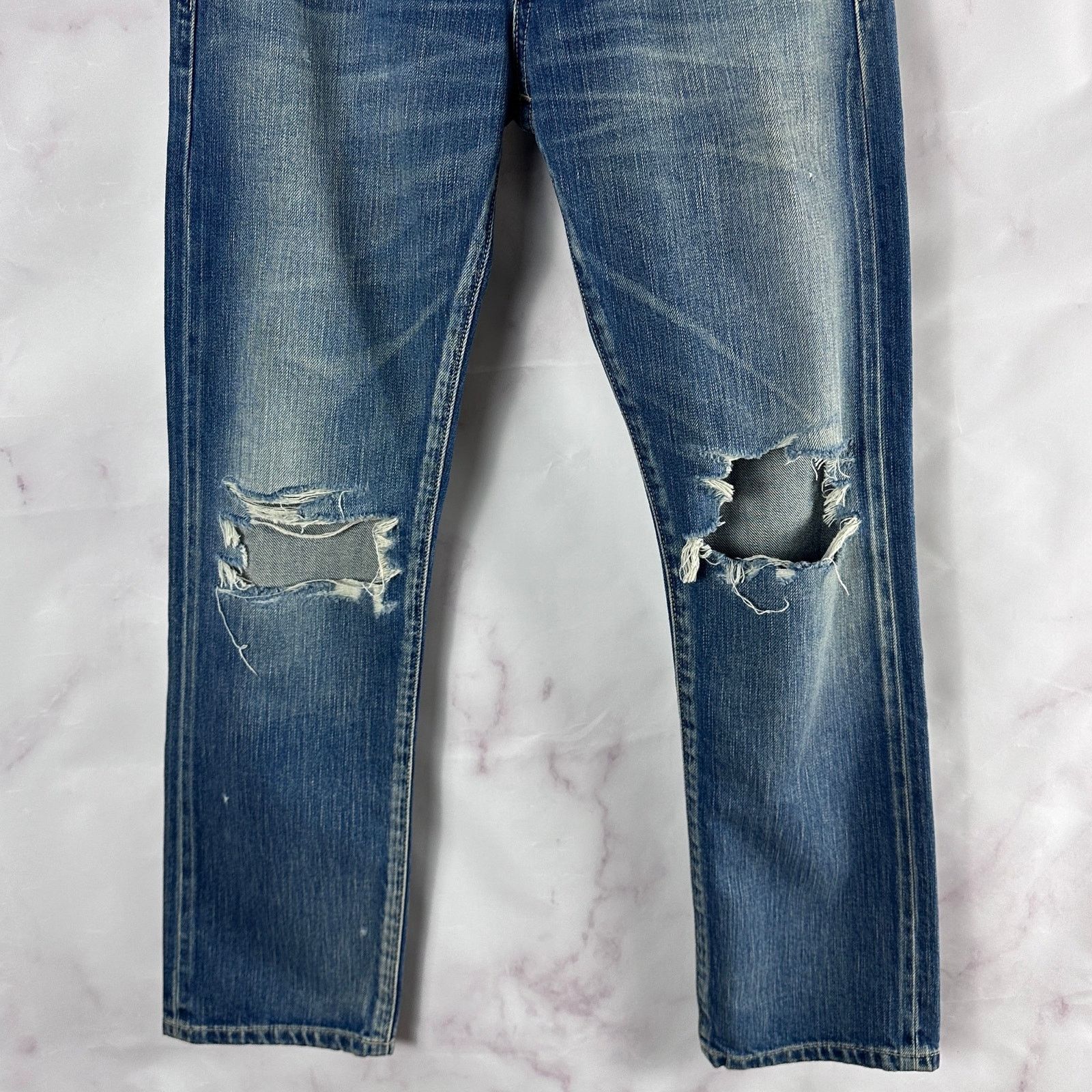 Neighborhood Distressed Slim Blue Japanese Denim Size US 30 / EU 46 - 5 Thumbnail
