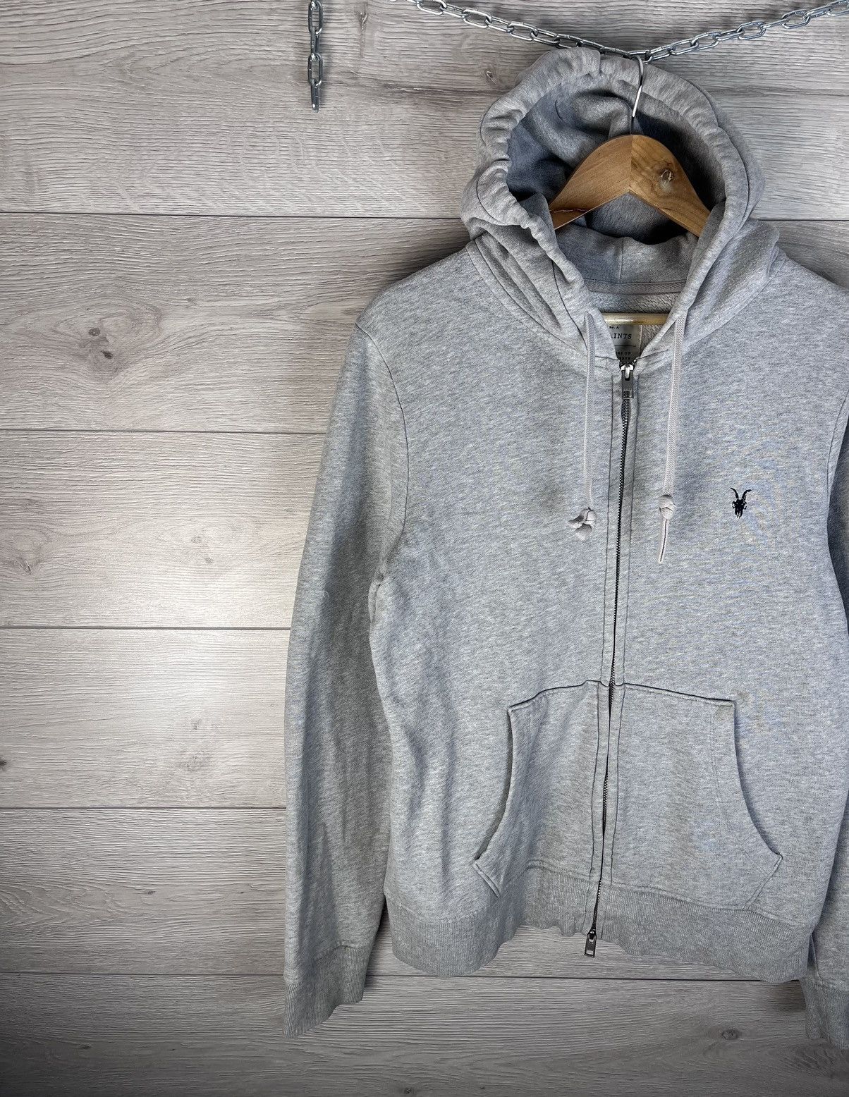 Allsaints Men’s zip hoodie Allsaints size M Y2K street Size US M / EU 48-50 / 2 - 2 Thumbnail