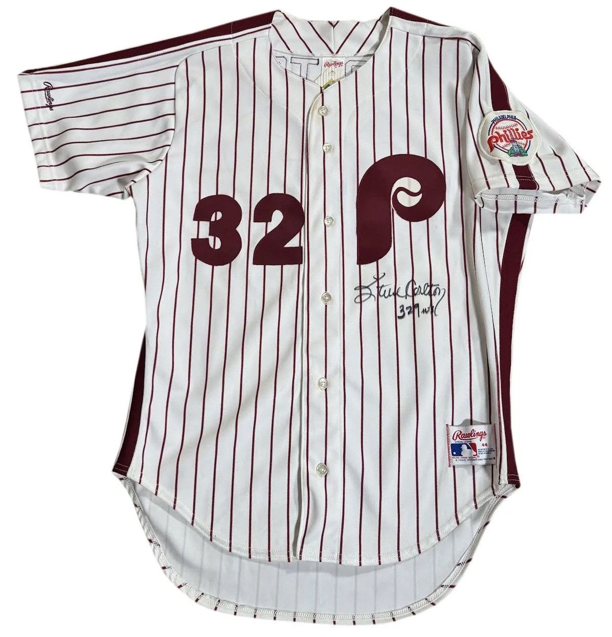 Vintage Vintage Rawlings Authentic Phillies Steve Carlton Jersey Size US L / EU 52-54 / 3 - 1 Thumbnail