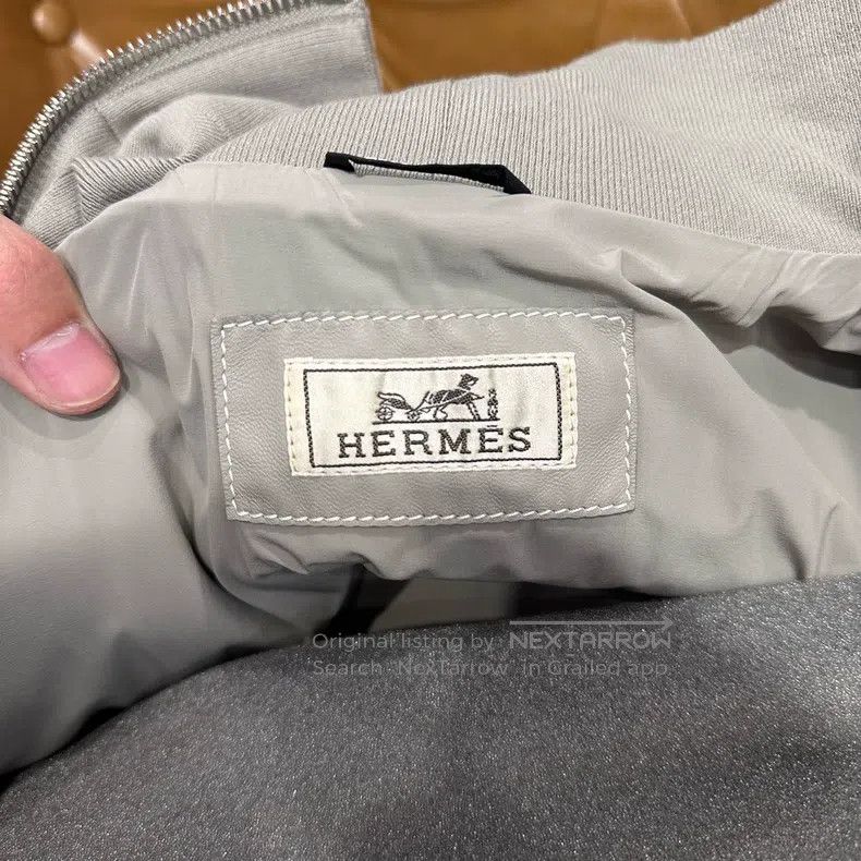 Hermes Hermes Zipped Lambskin Rib - Trim Jacket Leather Jacket Co Size US M / EU 48-50 / 2 - 4 Thumbnail