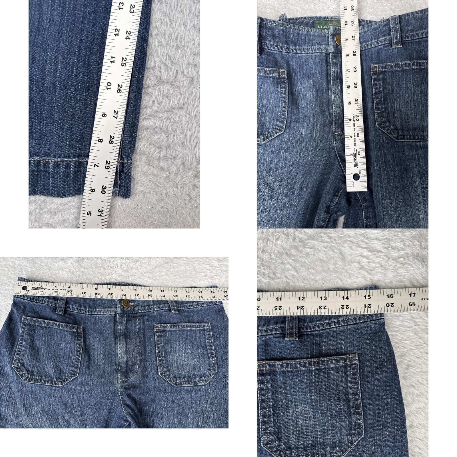 Ralph Lauren Ralph Lauren Jeans Co. Jeans - Women - 10 - Blue Denim - Straight Leg - Mid Rise - 31" Inseam - 5-Pocket - Medium Wash - 100% Cotton - Womens Size 32" / US 10 / IT 46 - 8 Thumbnail