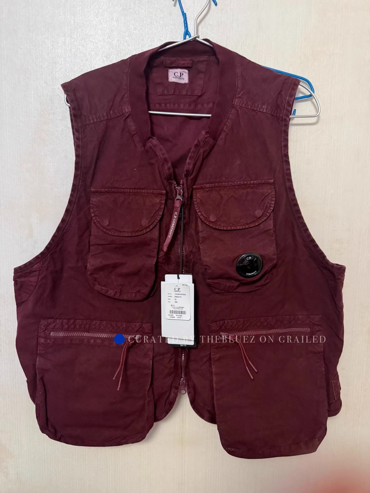 C.P. Company Red Washed Utility Vest Size US L / EU 52-54 / 3 - 1 Thumbnail